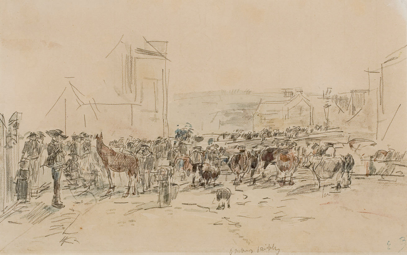 Eugène Boudin — Марш лучших воинов в Бретани