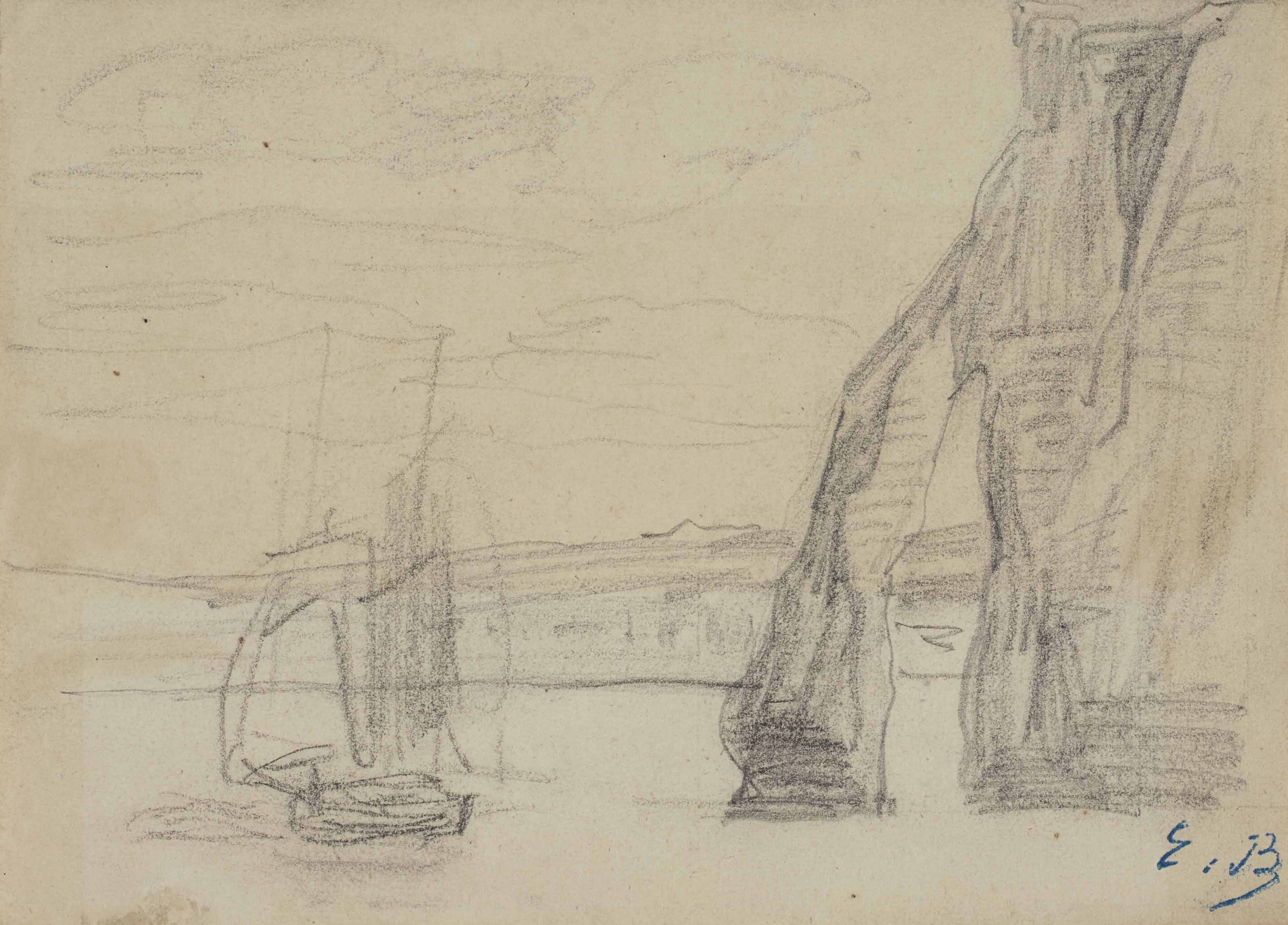 Eugène Boudin — Фалез-д'Этрета