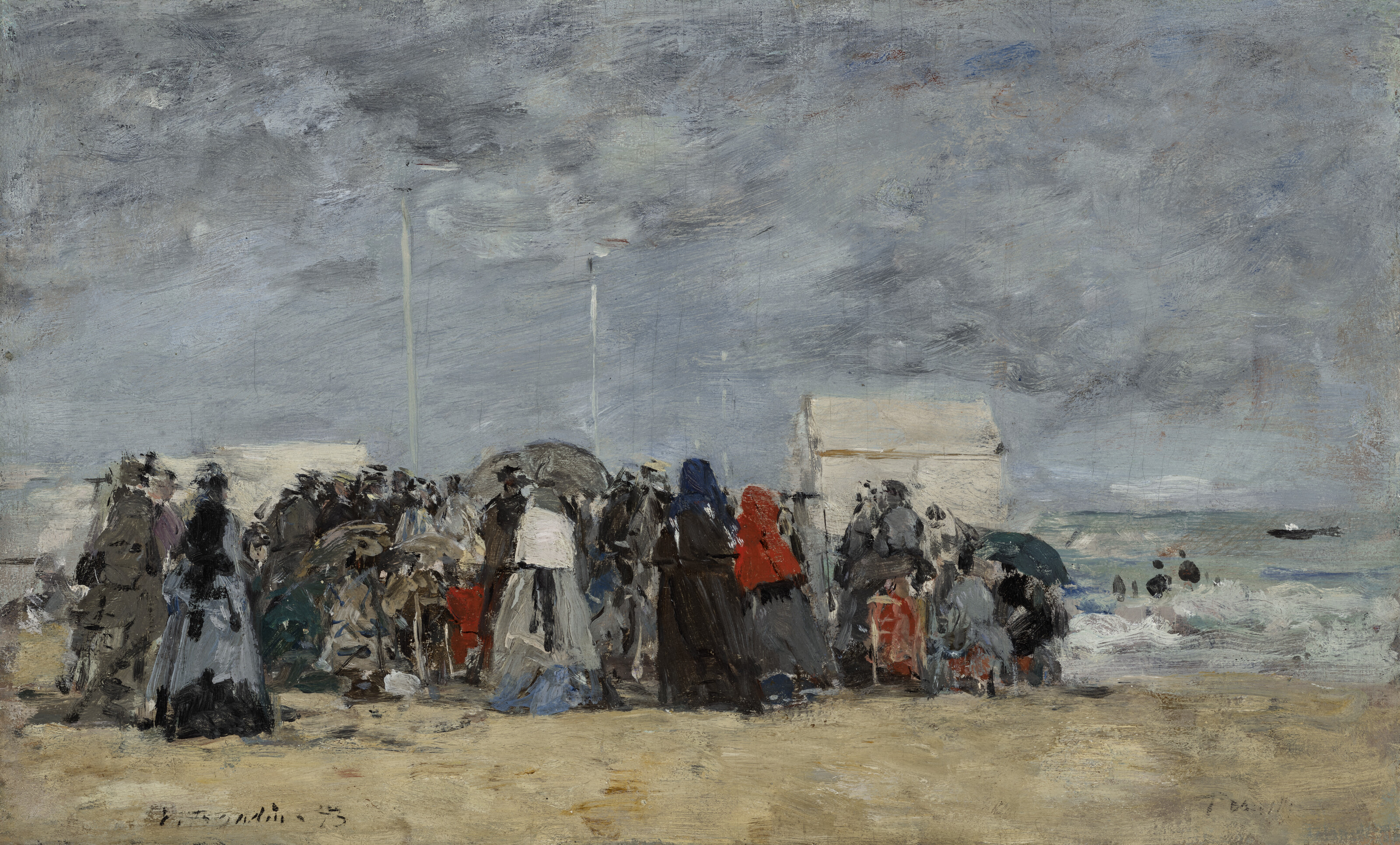 Eugène Boudin — Трувиль, Сцена на пляже