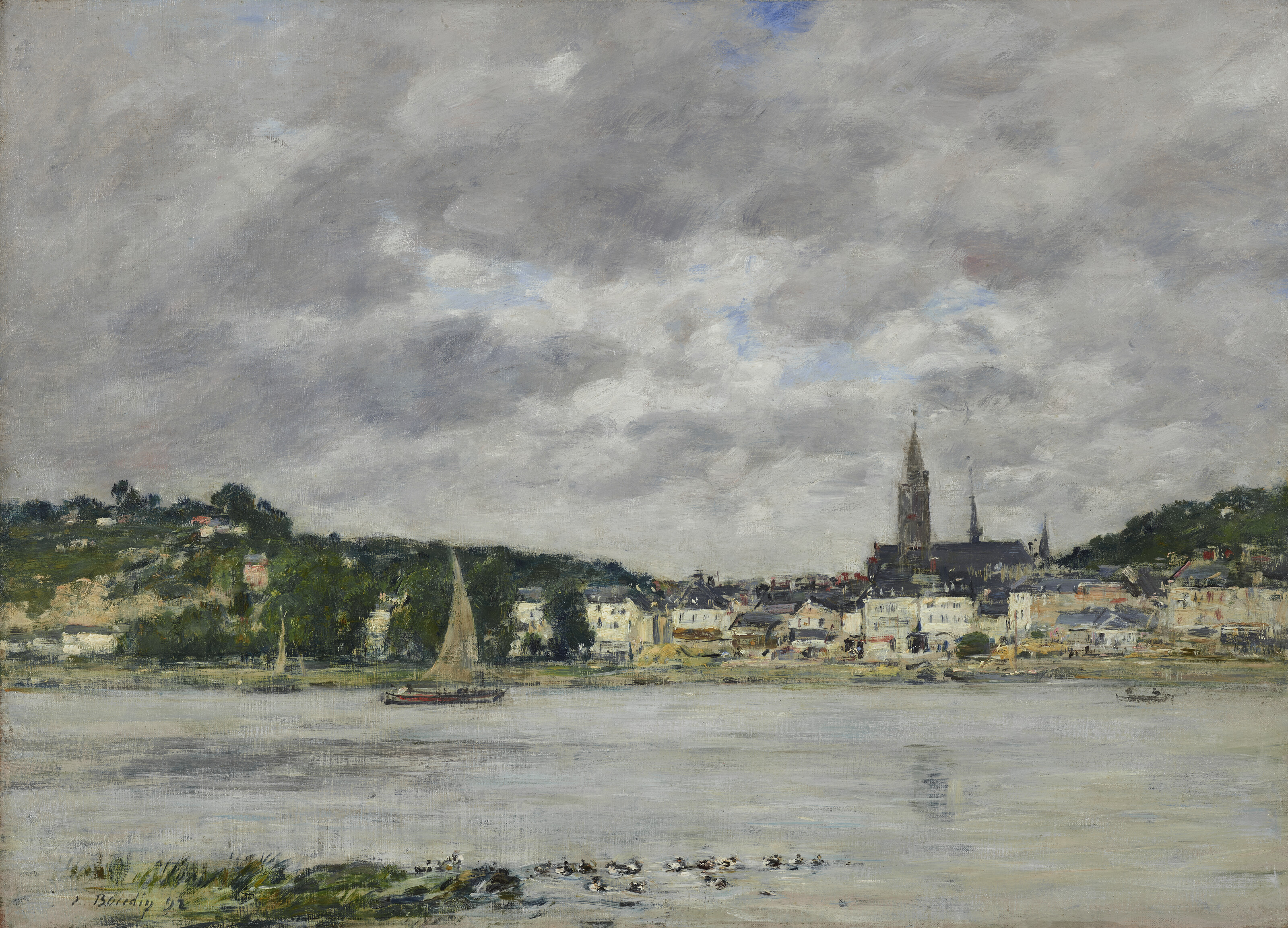 Eugène Boudin — Кодебек-ан-Ко, набережная Сены