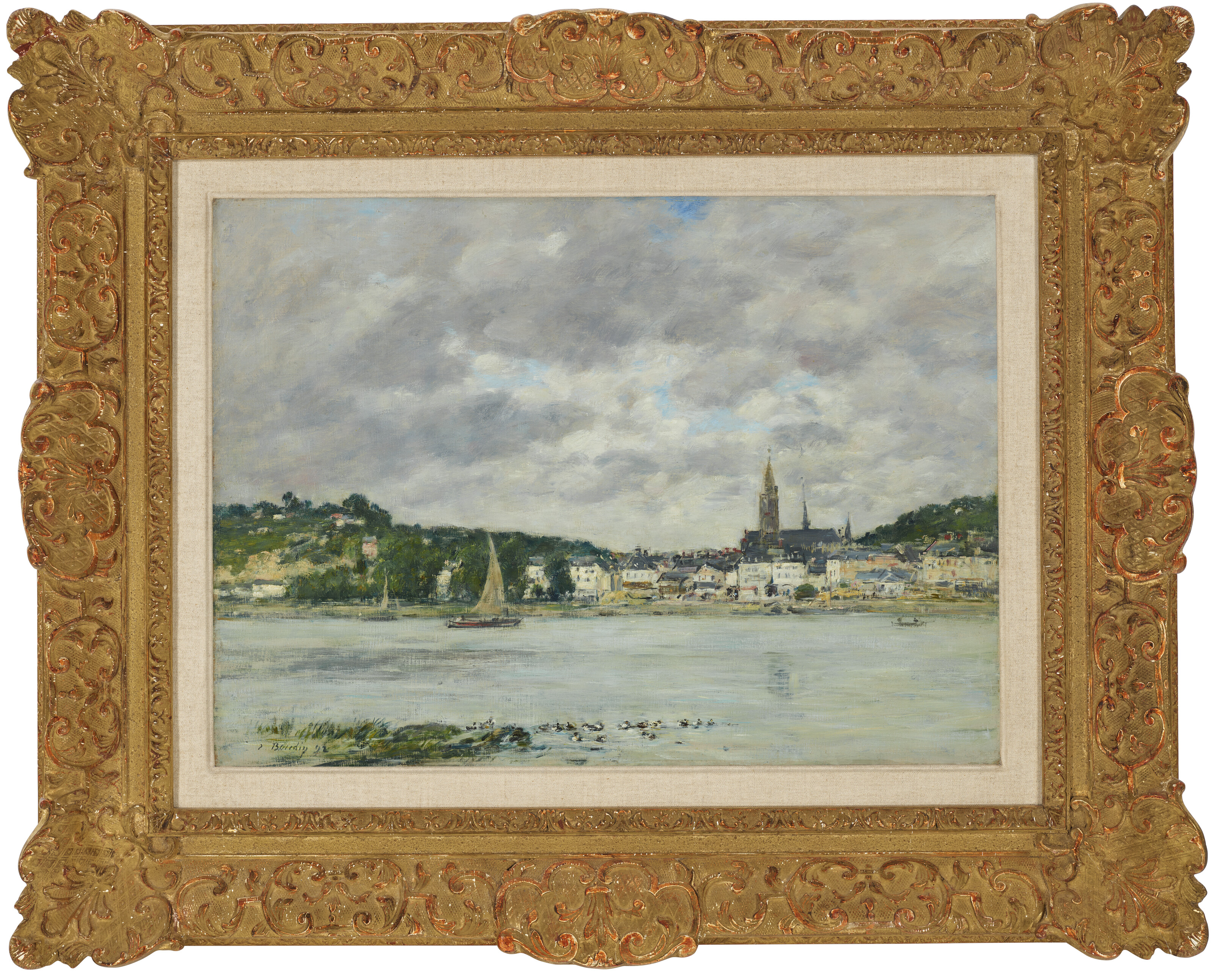 Eugène Boudin — Кодебек-ан-Ко, набережная Сены, изображение 3