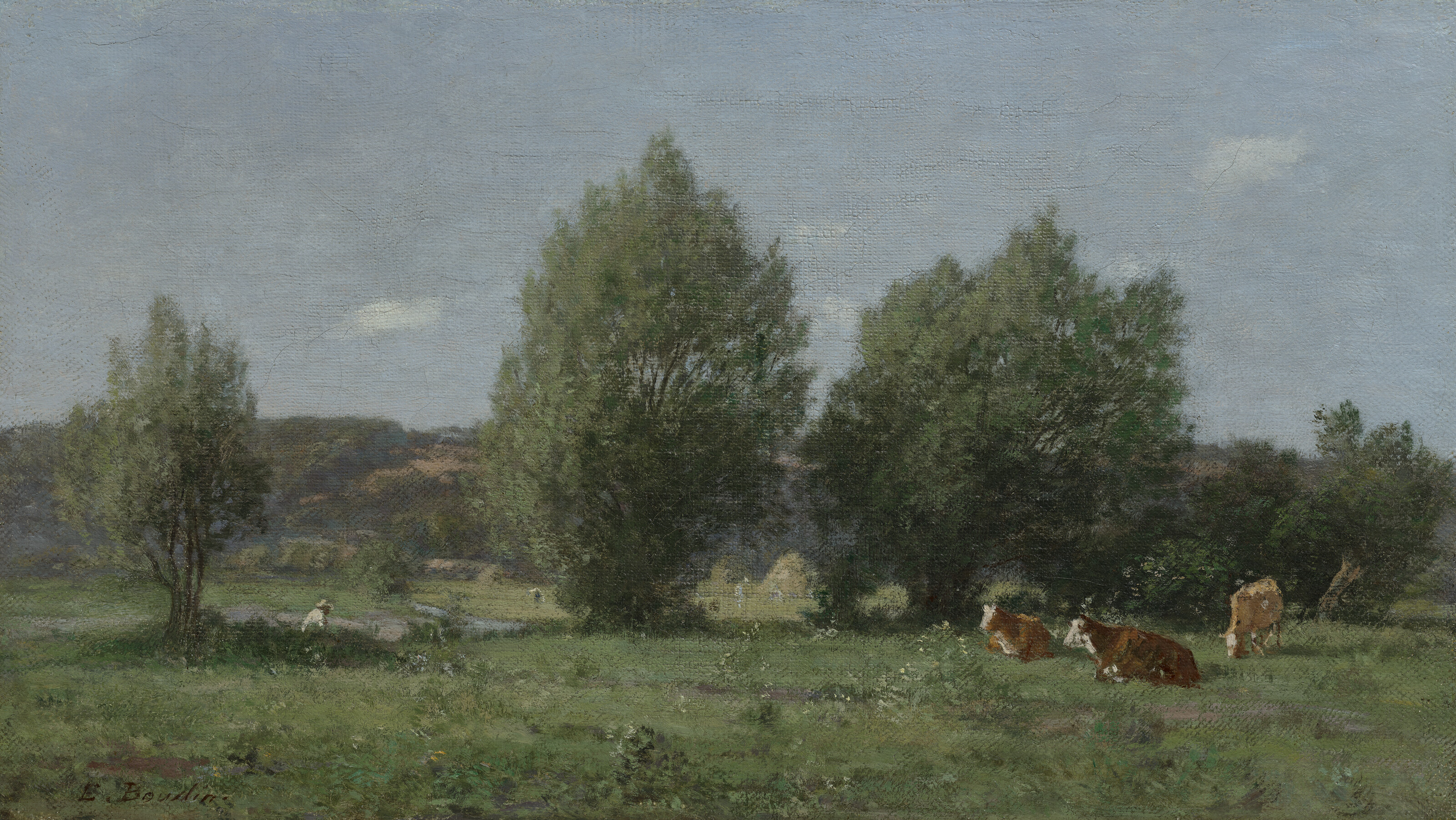 Eugène Boudin — Окрестности Онфлера, Патураж