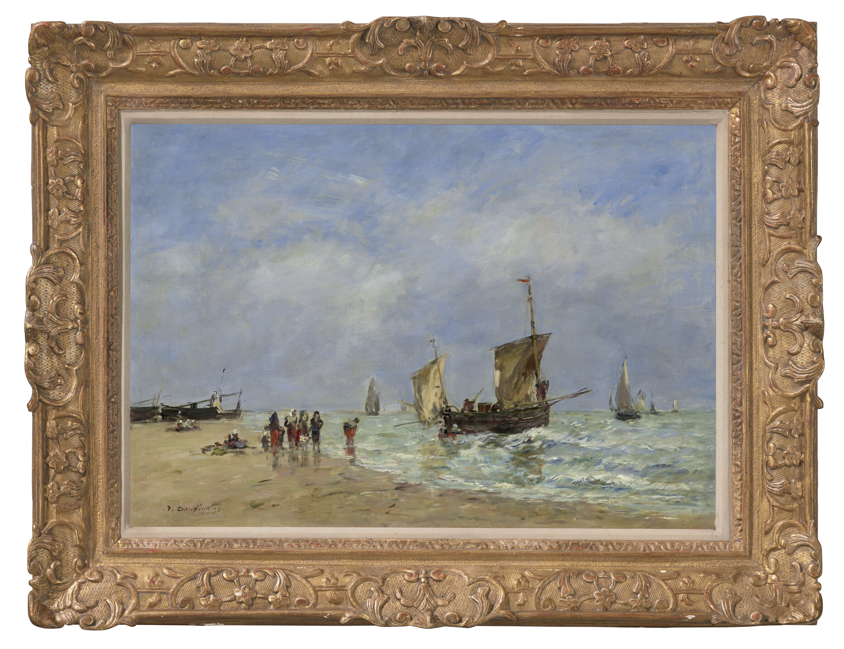 Eugène Boudin — Берк, поселение на барках, изображение 2