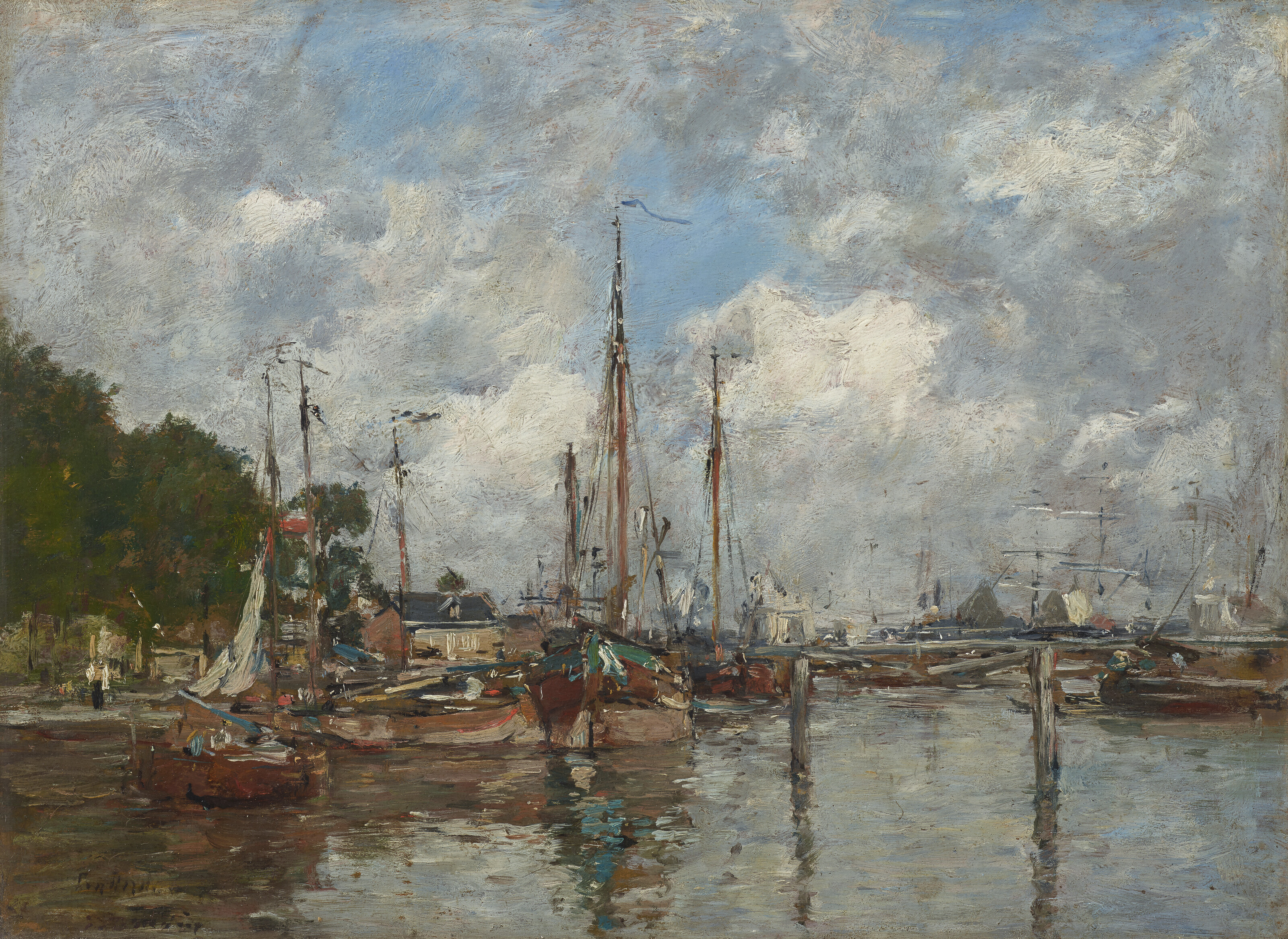 Eugène Boudin — Трувиль, портовая монета