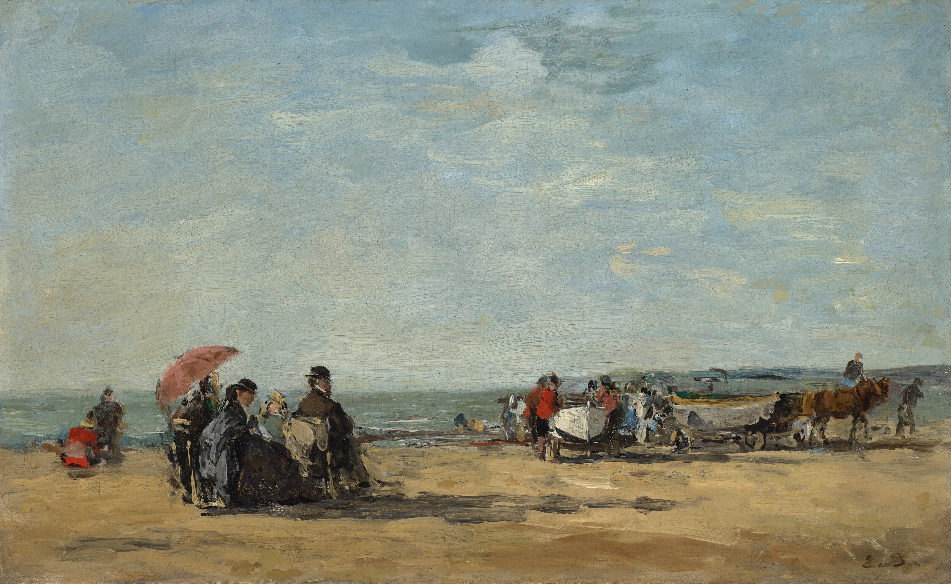 Eugène Boudin — Сцена на пляже