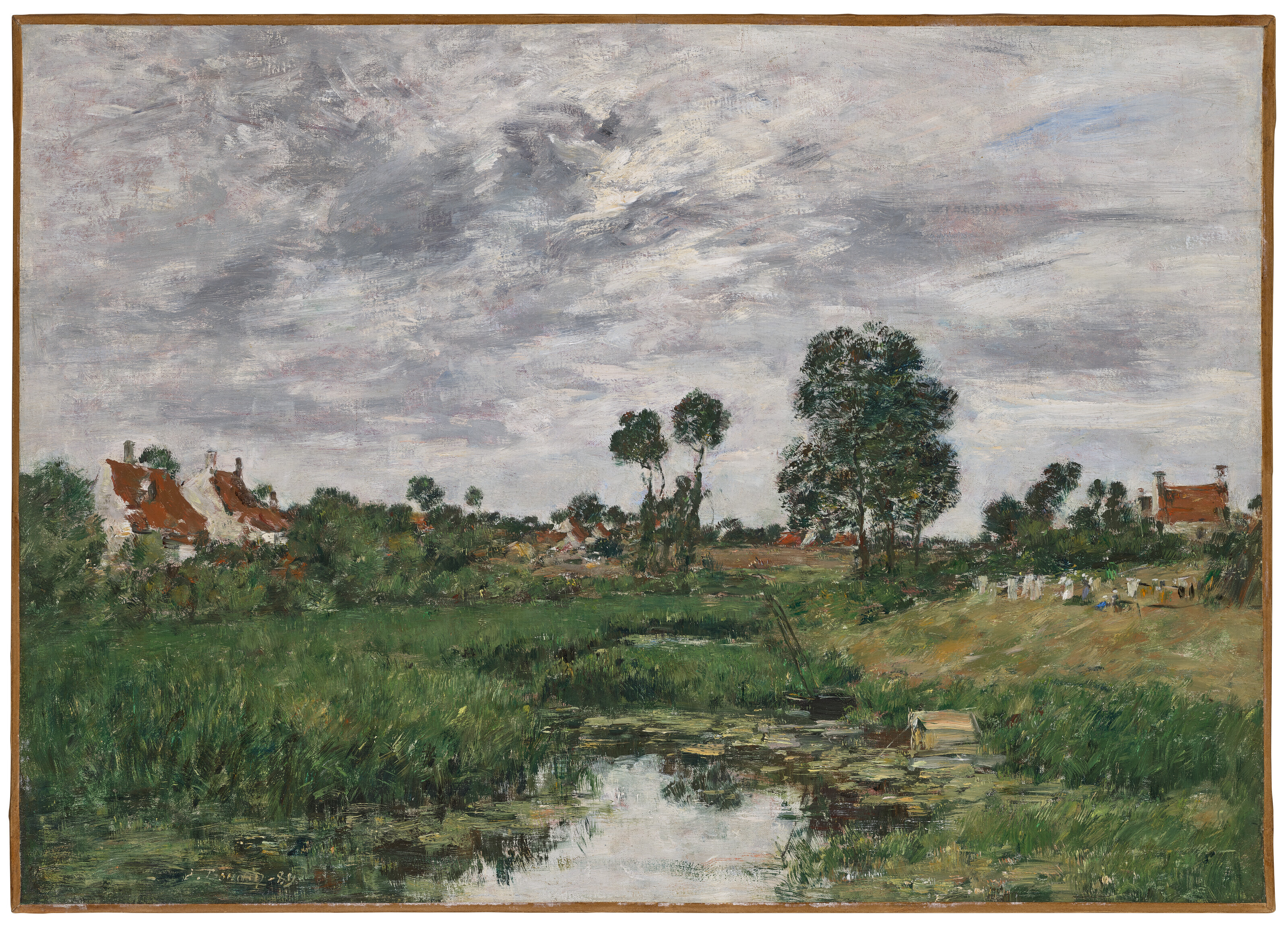 Eugène Boudin — Дом Фермье, окрестности Дюнкерка, изображение 2