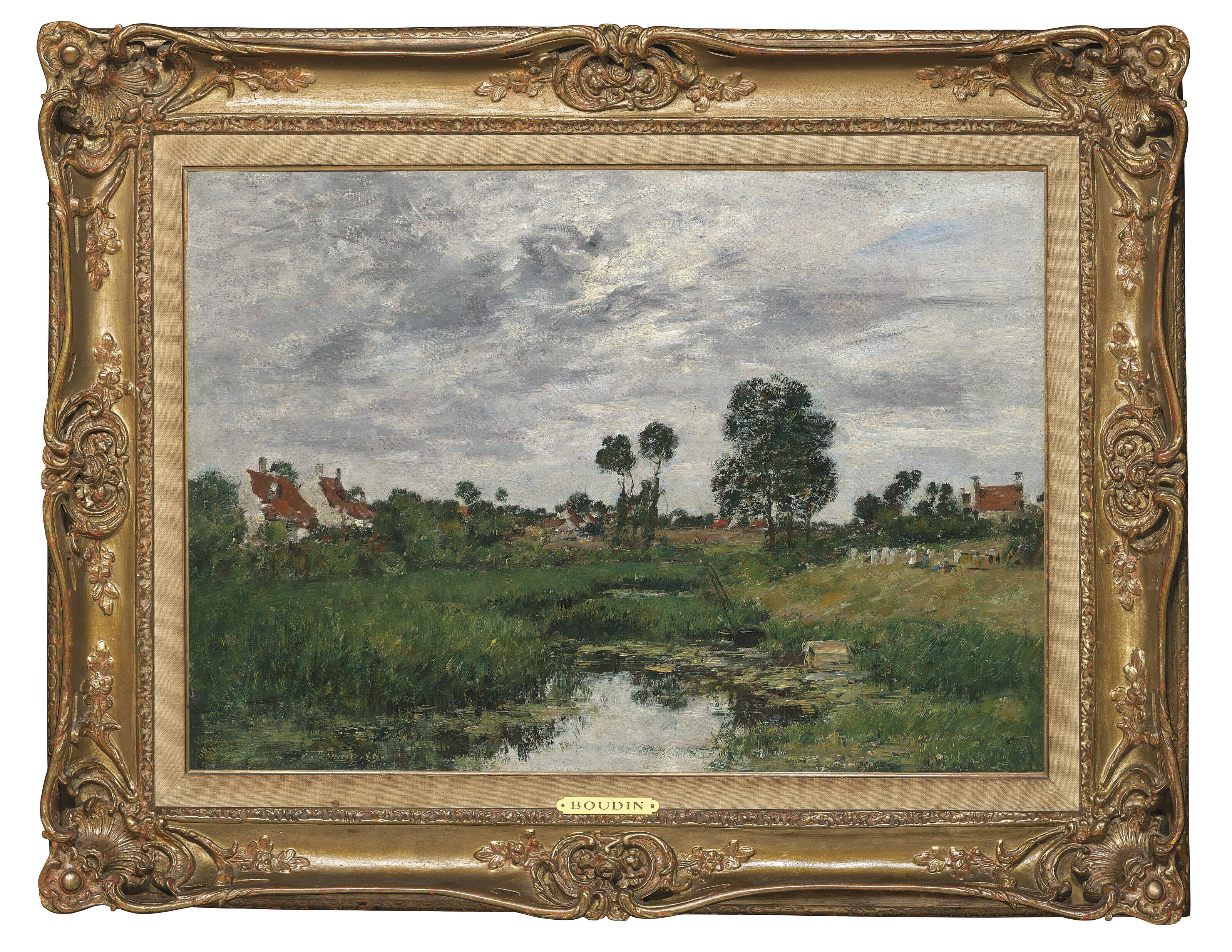 Eugène Boudin — Дом Фермье, окрестности Дюнкерка, изображение 4