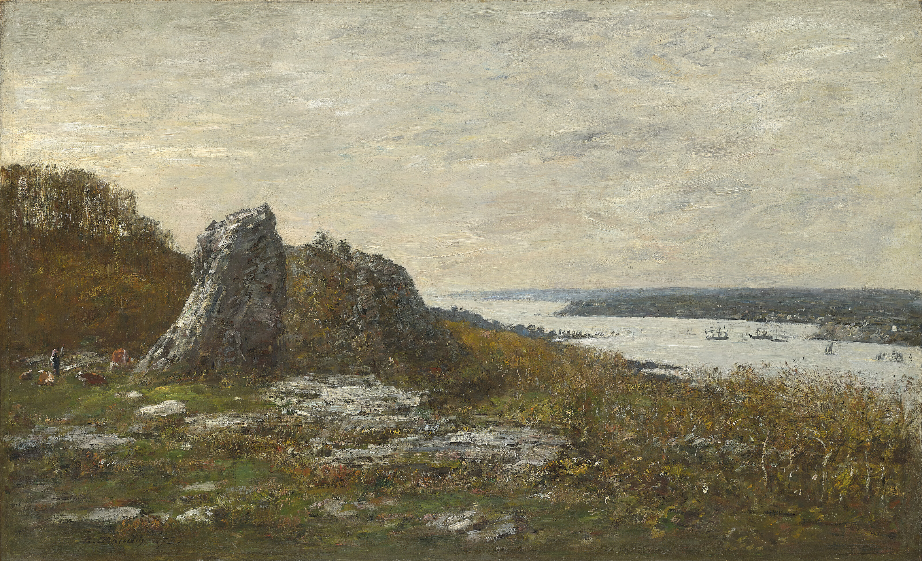 Eugène Boudin — Окрестности Бреста, устье реки л'Элорн