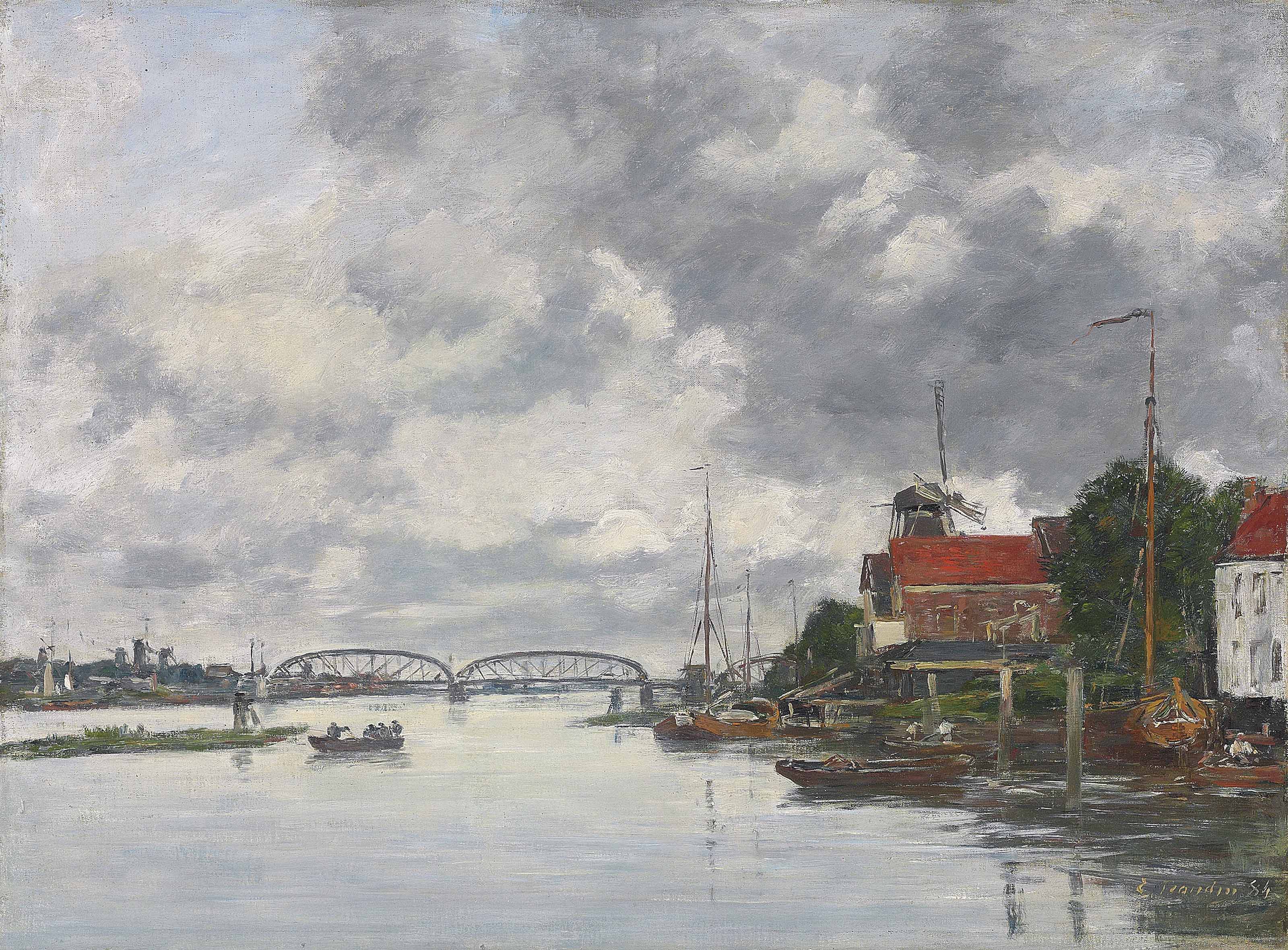 Eugène Boudin — Дордрехт. Пон-сюр-ла-Маас, изображение 2