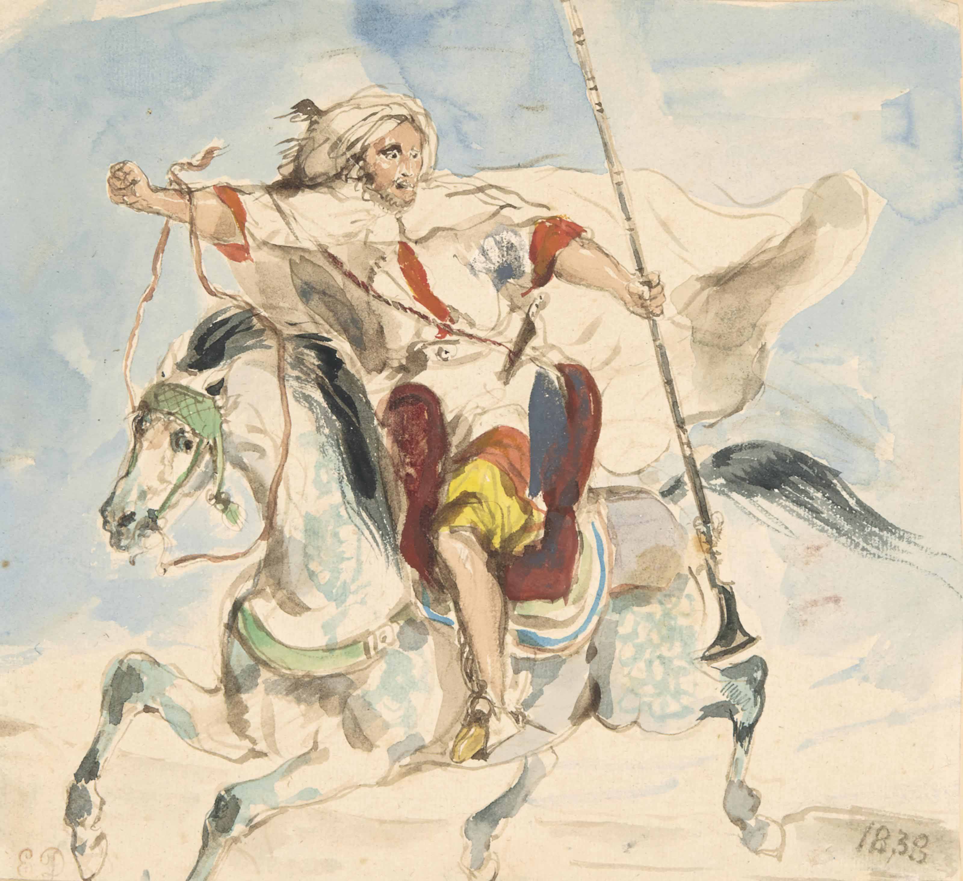 Eugène Delacroix — Арабский кавалер в доспехах