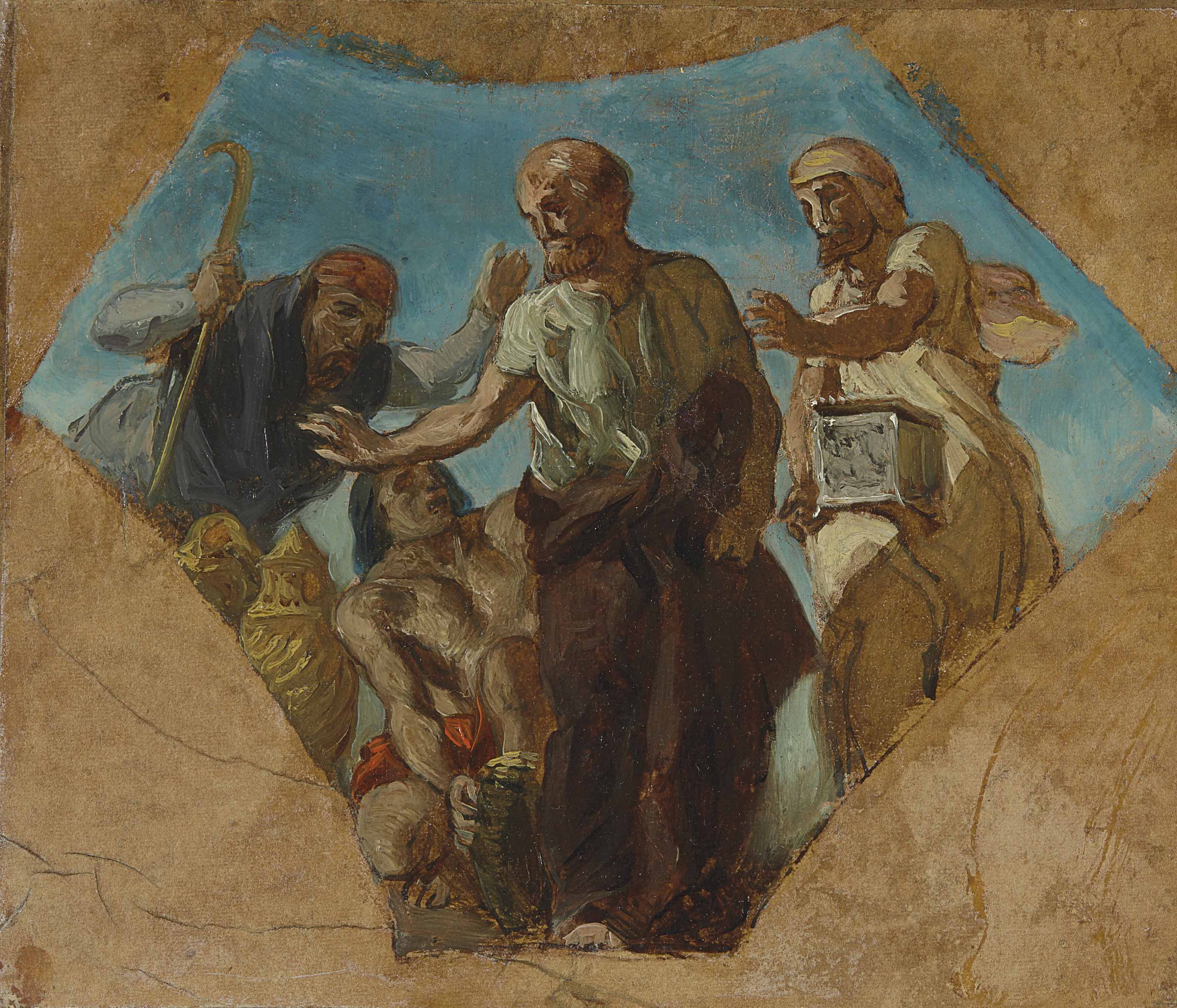 Eugène Delacroix — Лицемерить, отказываясь от прав короля Персии. Этюд о голосовании в библиотеке Палаты представителей, Бурбонский дворец, Париж