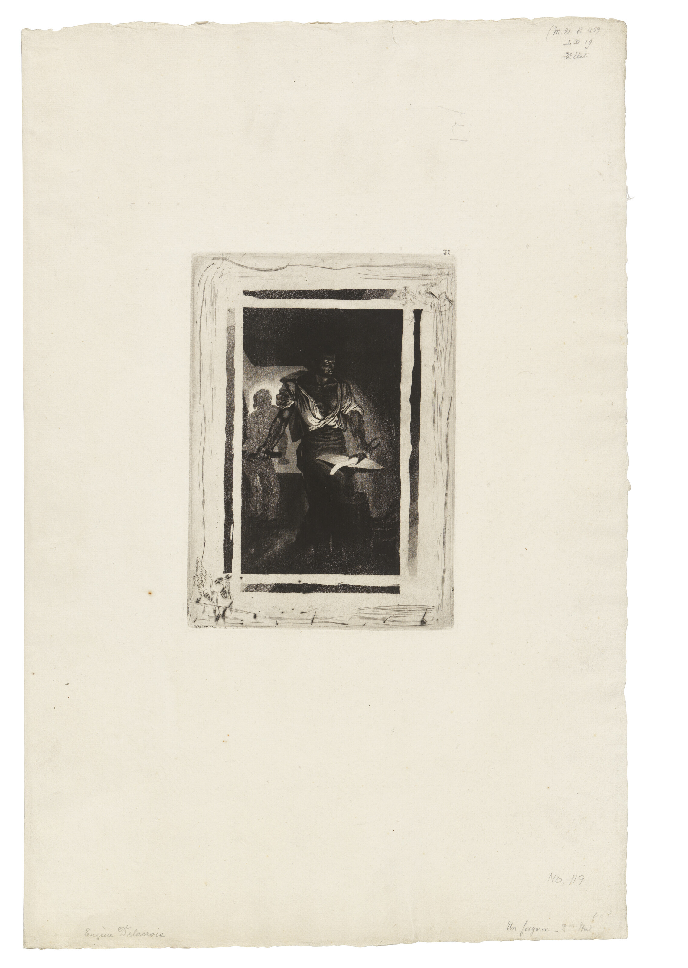 Eugène Delacroix — Un forgeron (Кузнец), изображение 2