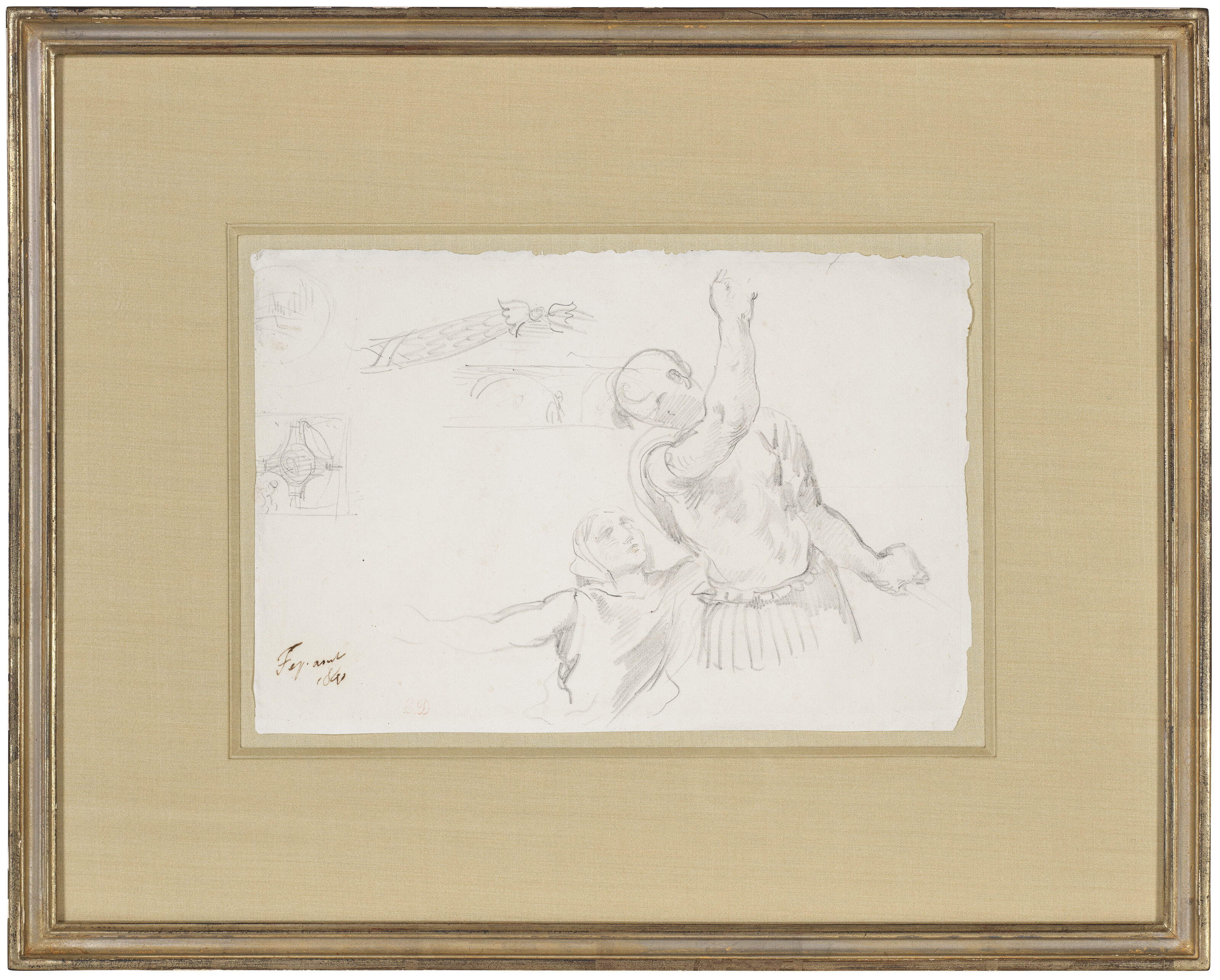 Eugène Delacroix — Проработка рисунков и дизайн для оформления потолка, изображение 2