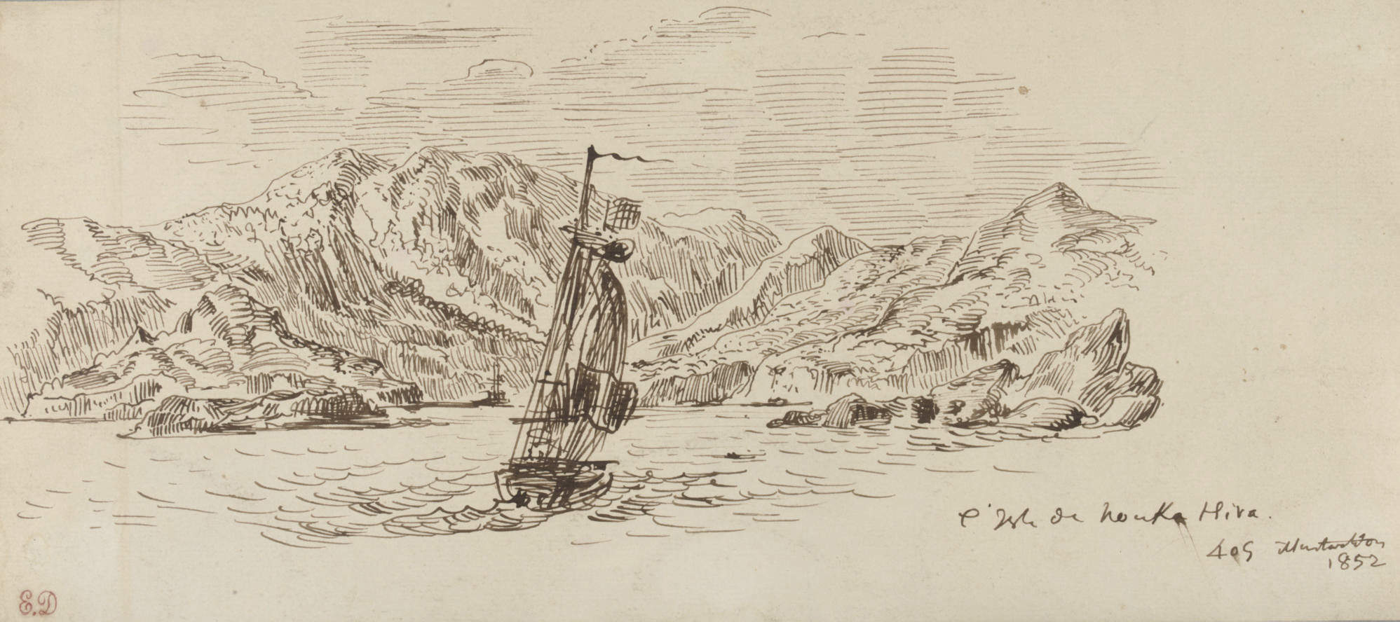 Eugène Delacroix — На большом поле битвы с вуалями в иле Нуку-Хива