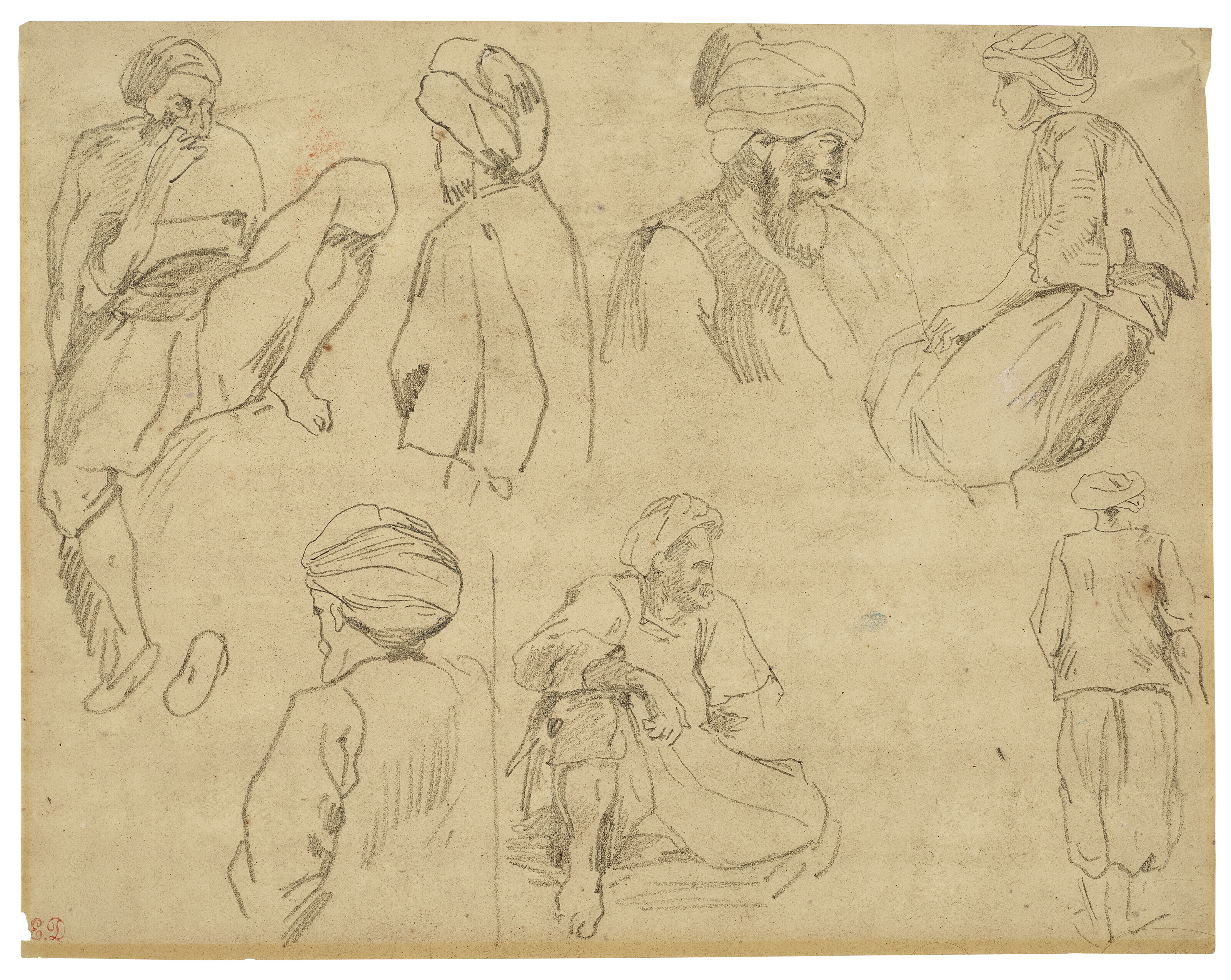 Eugène Delacroix — Учеба семи марокканцев