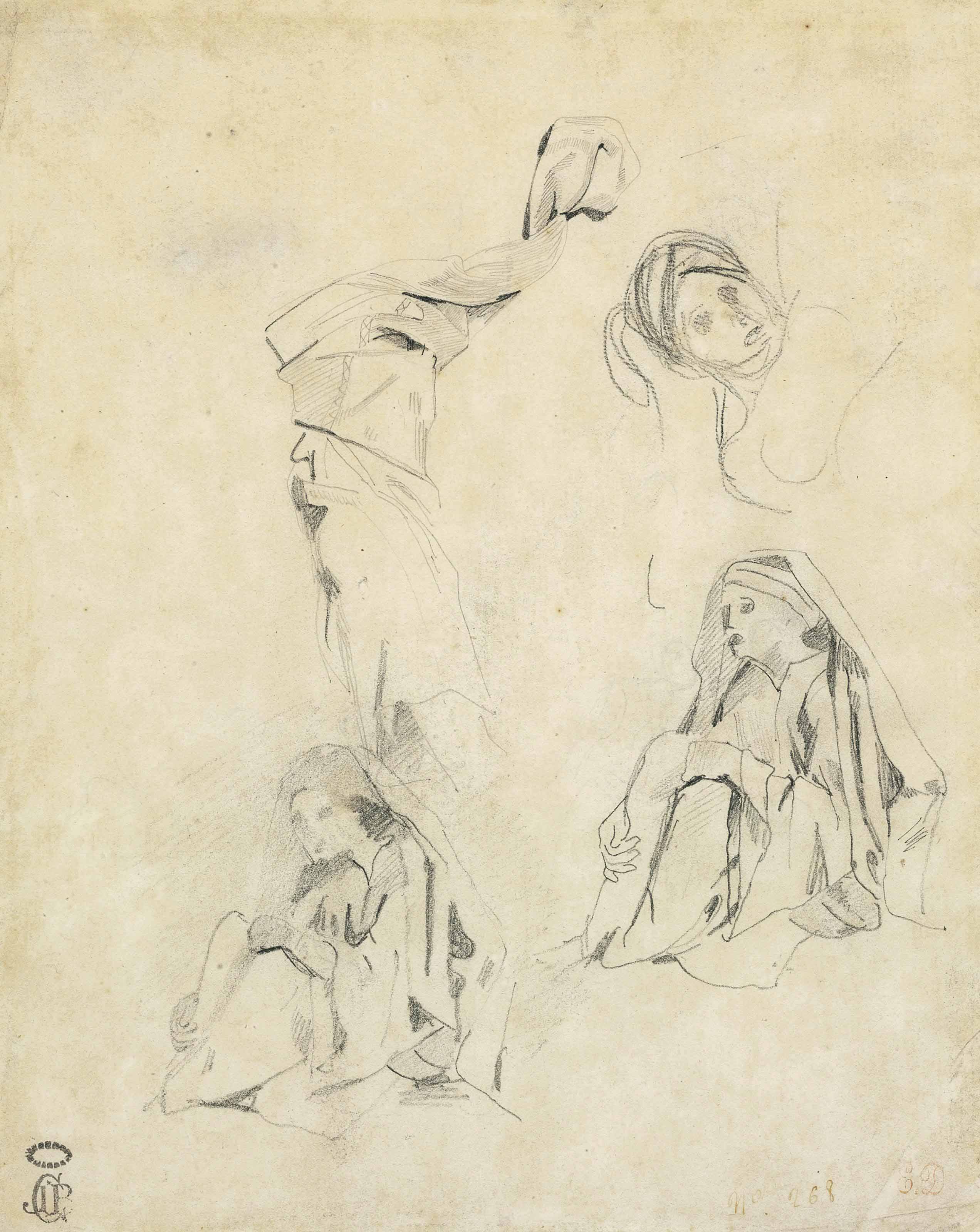 Eugène Delacroix — Исследования, посвященные резне на Хиосе