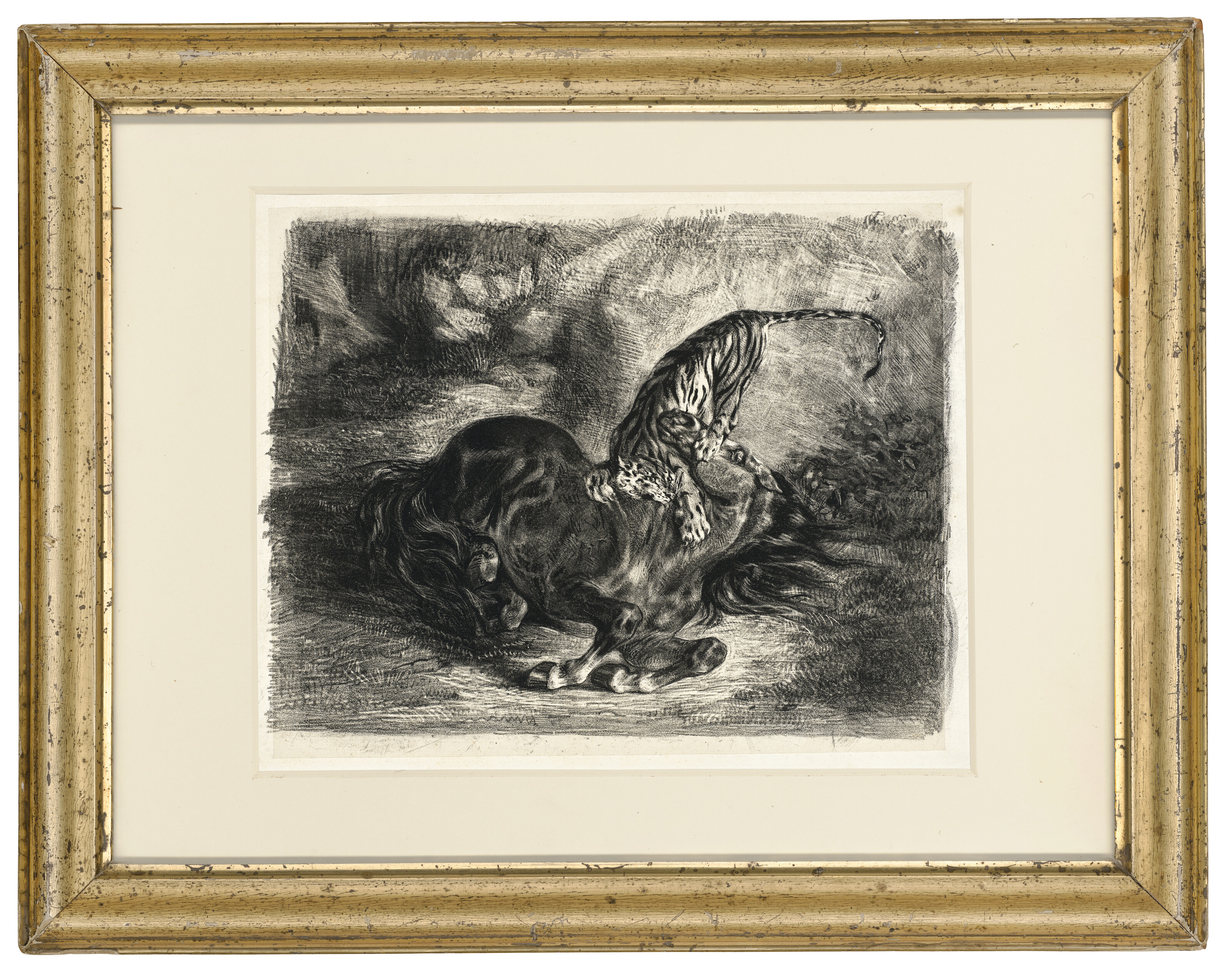 Eugène Delacroix — Шевалье соваж на террасе у тигра, изображение 2