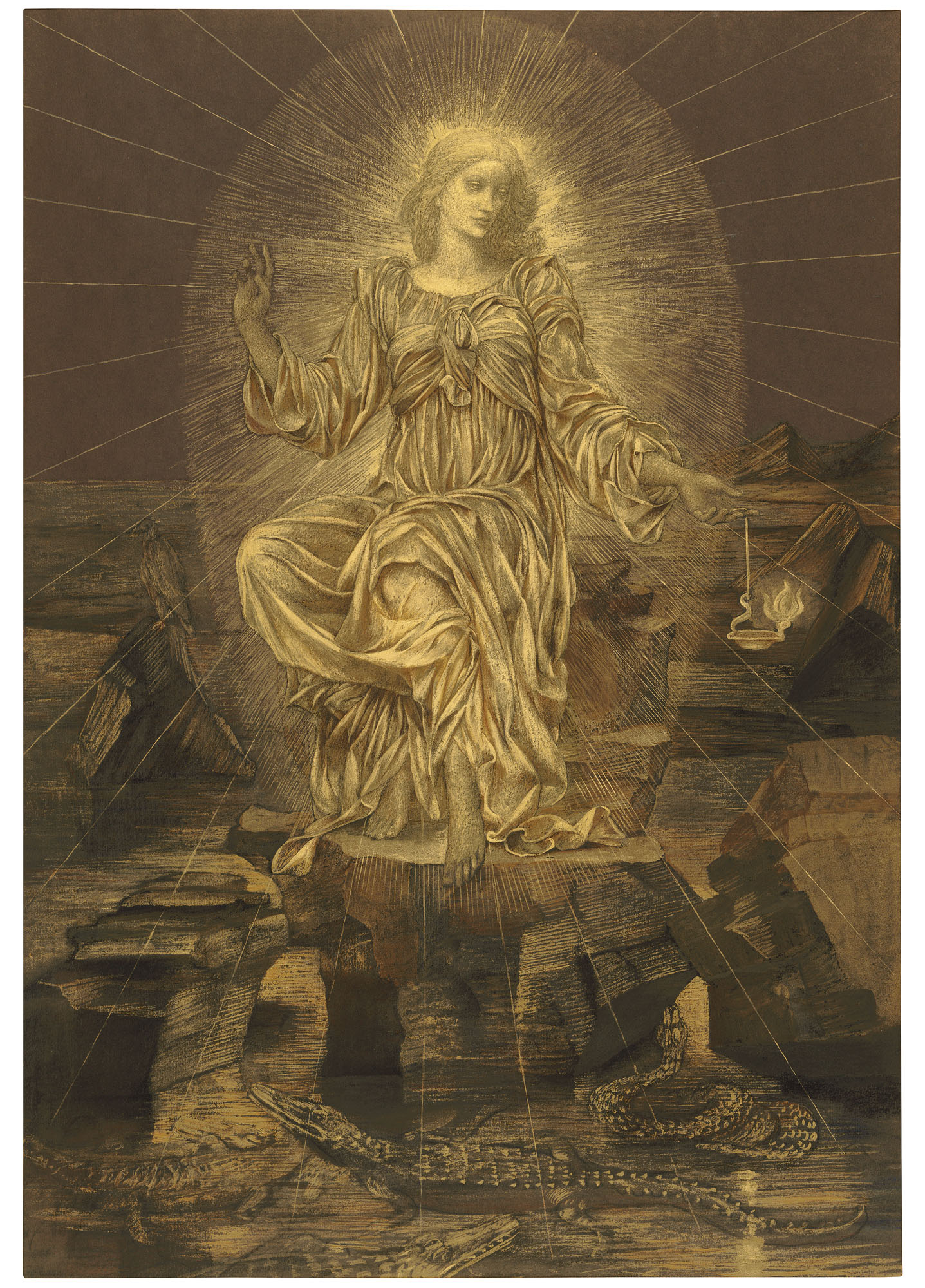Evelyn De Morgan — Свет сияет во тьме, и тьма не постигла его