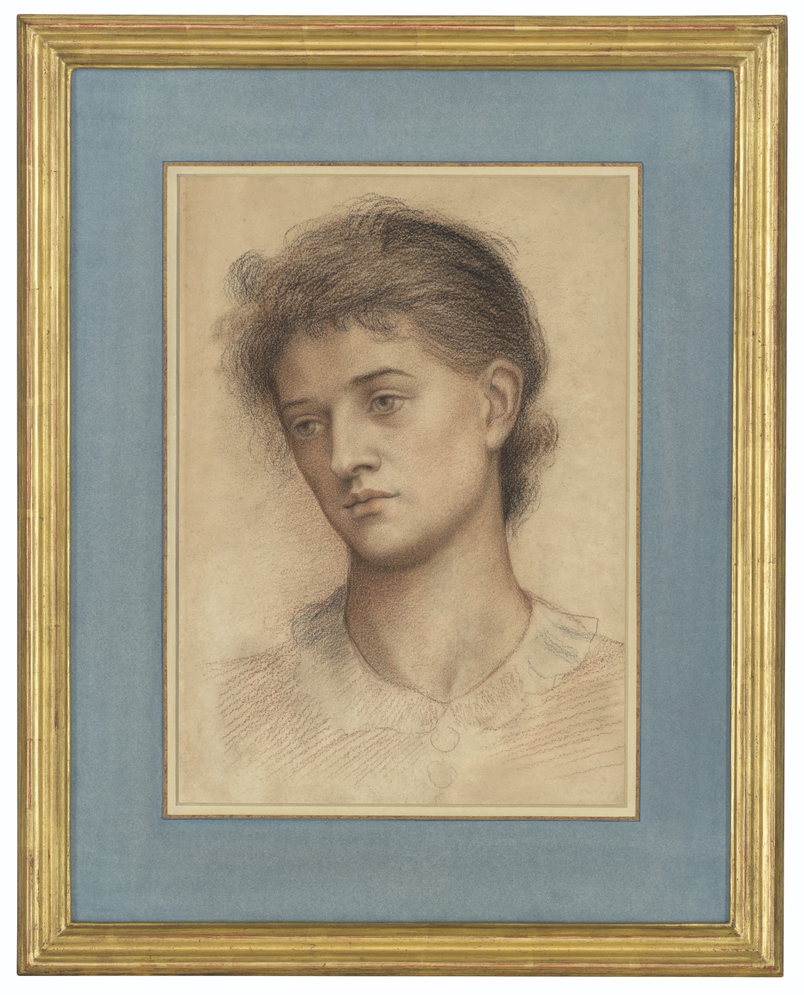 Evelyn De Morgan — Портрет головы женщины, вероятно, члена семьи Муре, изображение 2