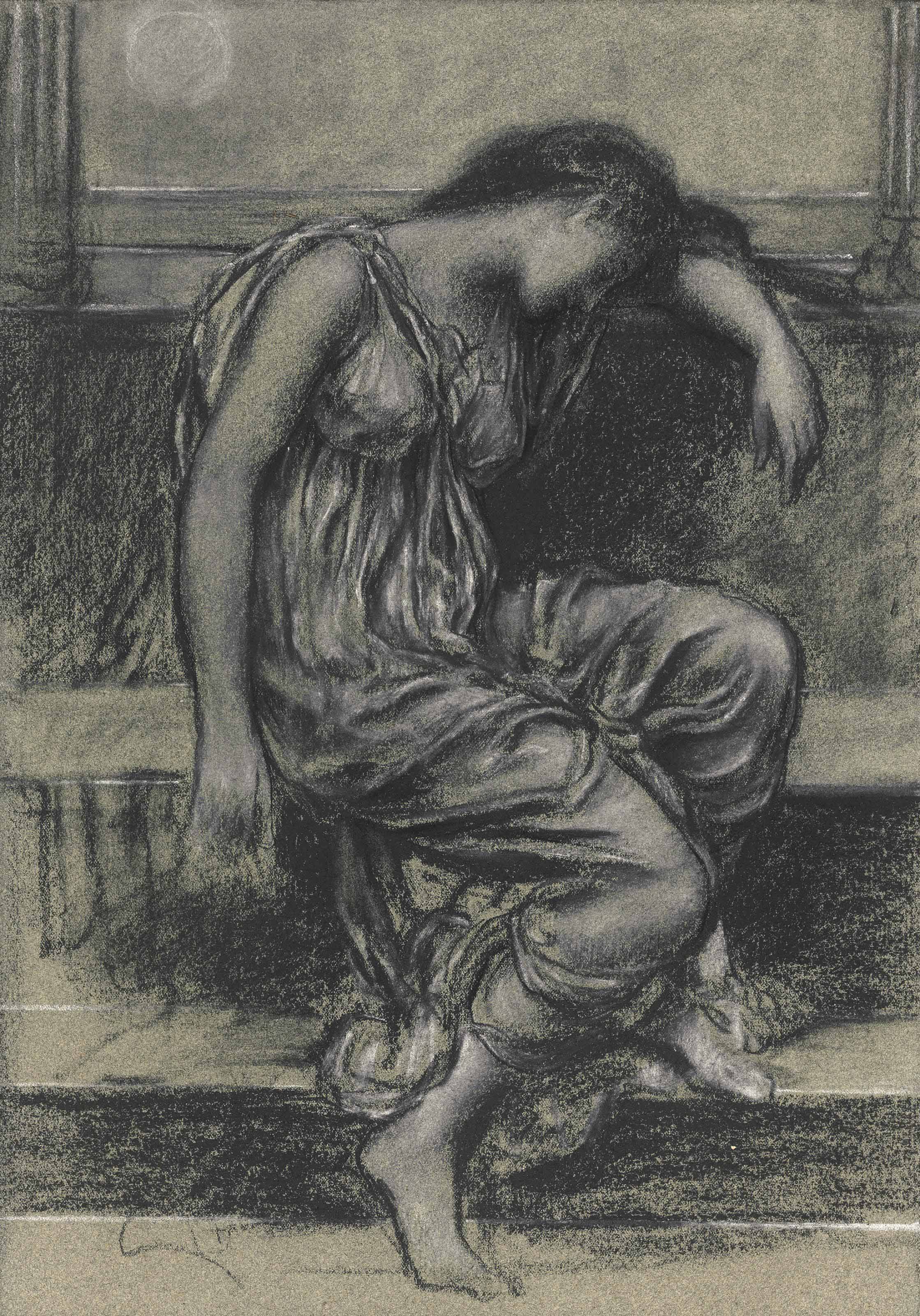 Evelyn De Morgan — Этюд для "In Memoriam"