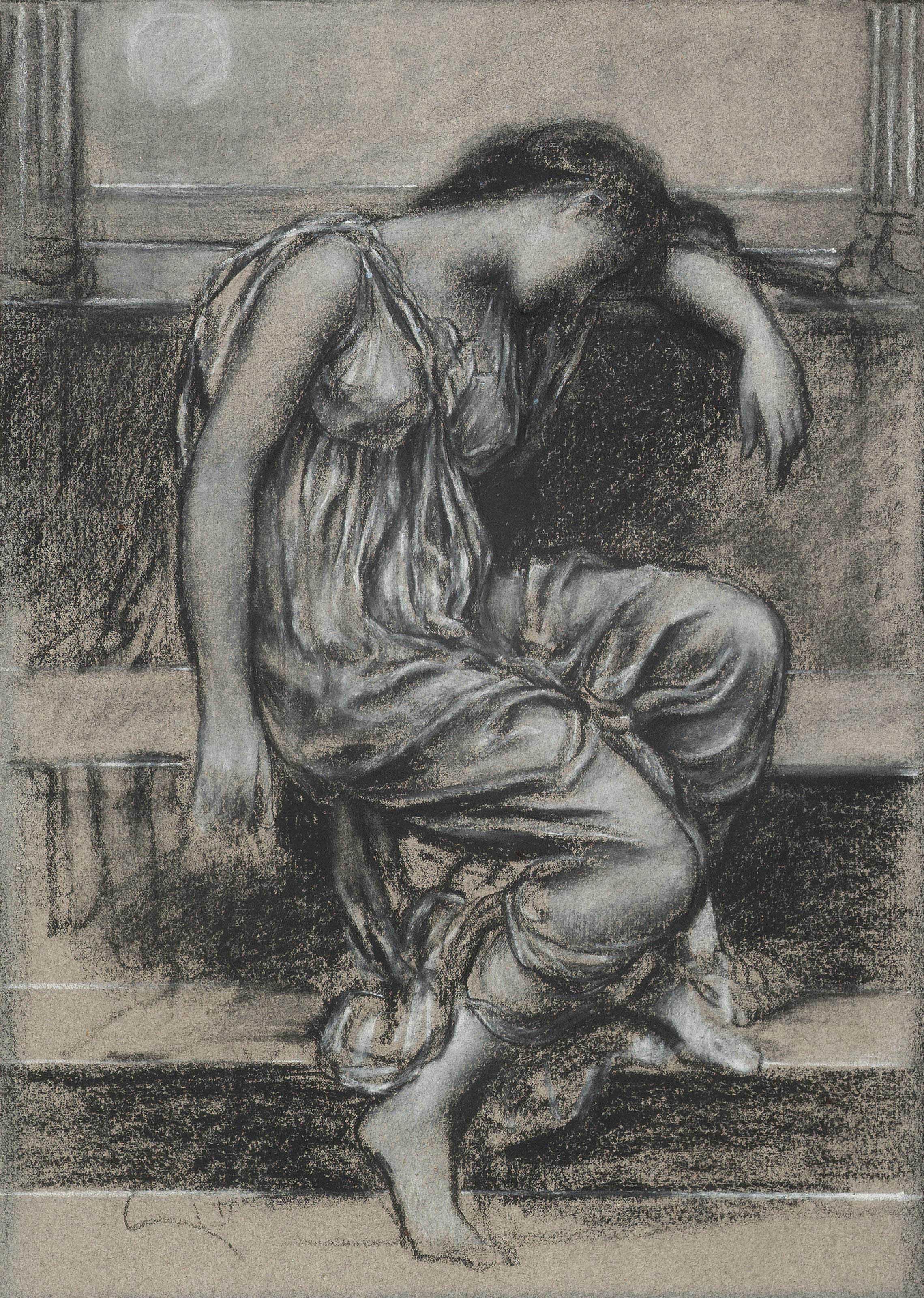 Evelyn De Morgan — Скорбь: этюд для "In Memorium"