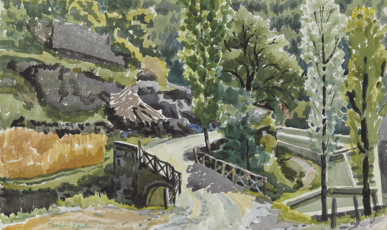 Fairfield Porter — Пейзаж с мостом