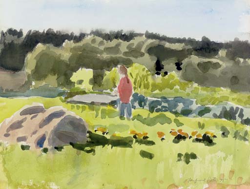 Fairfield Porter — Девушка в саду