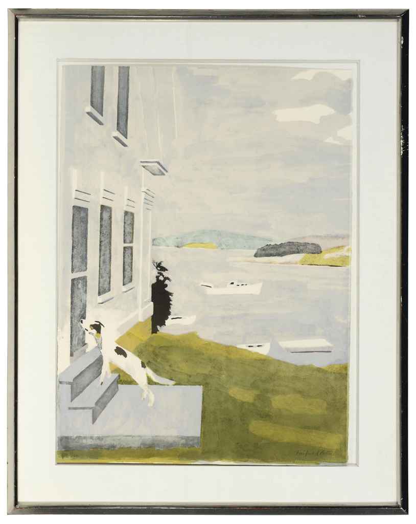 Fairfield Porter — Собака у двери (Бу-бу-бу у двери) (Лудман Л. 19)
