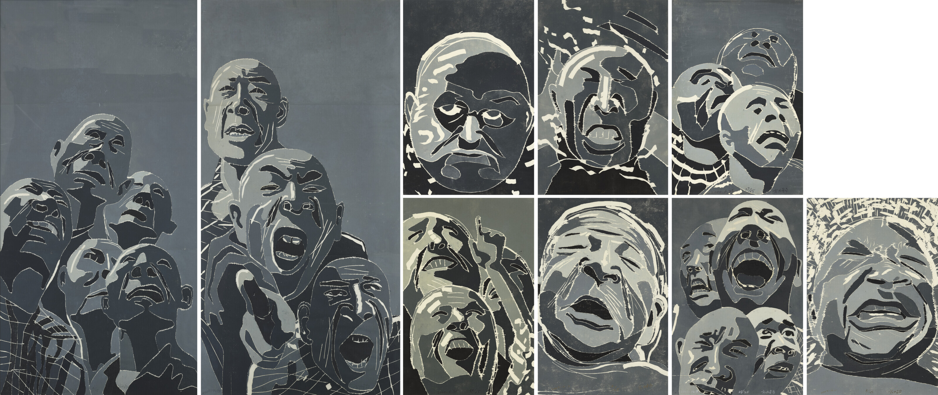 Fang Lijun — 2001.1.6 , 2001.1.12 , 2000.5.5 , 2000.6.15 , 2000.6.25 , 2000.6.30 , 2002.11.11 , 2002.12.9 и 2002.12.11.
