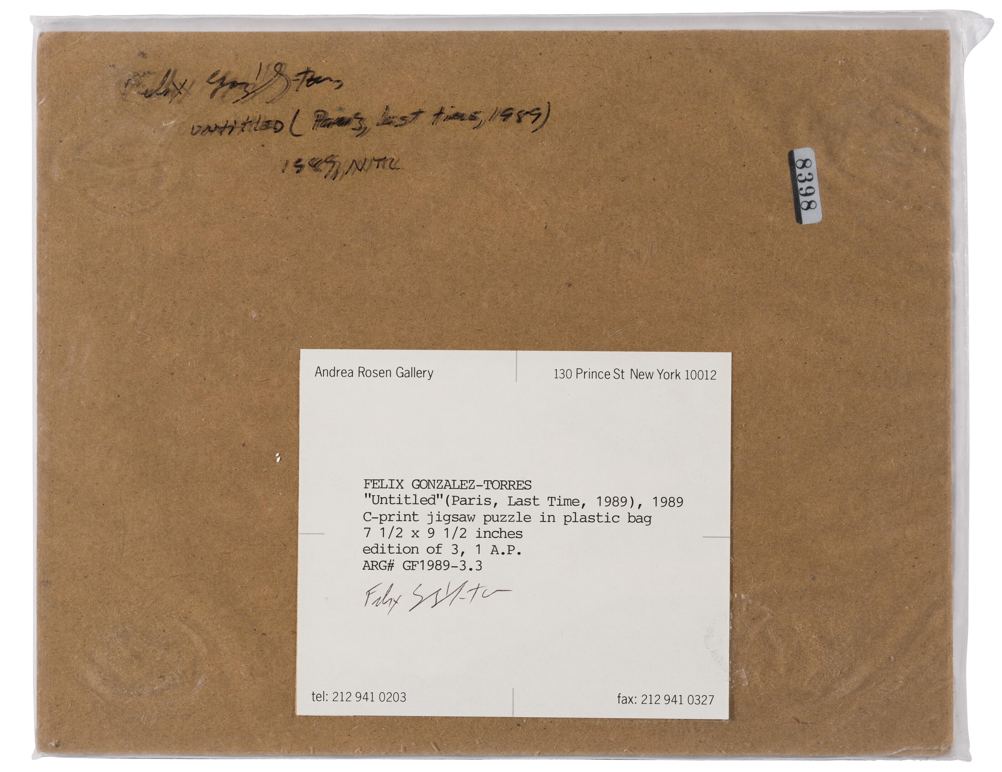 Felix Gonzalez-Torres — "Без названия" (Париж, "В последний раз", 1989), изображение 2