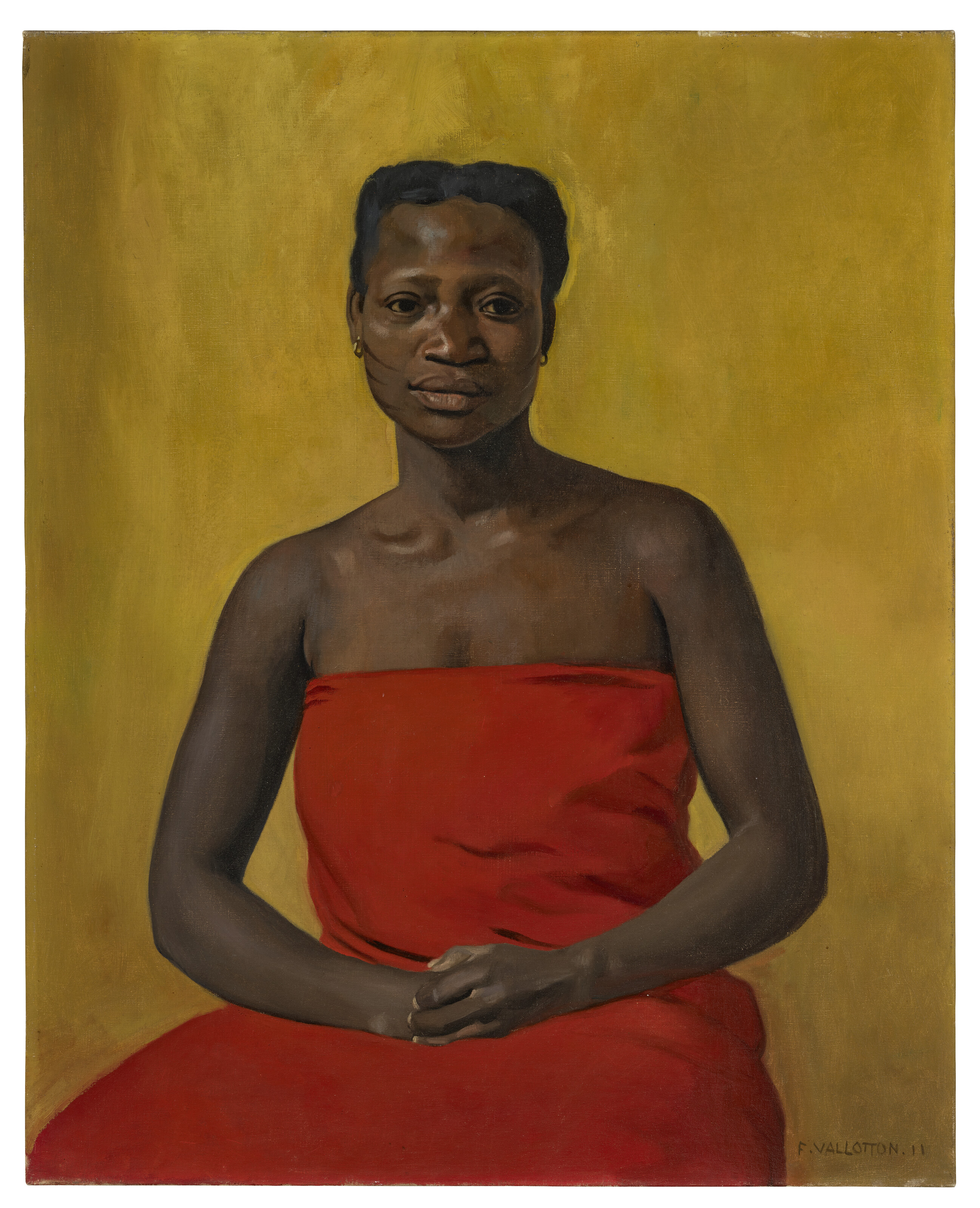 Felix Vallotton — Портрет женщины в розовой накидке, изображение 2