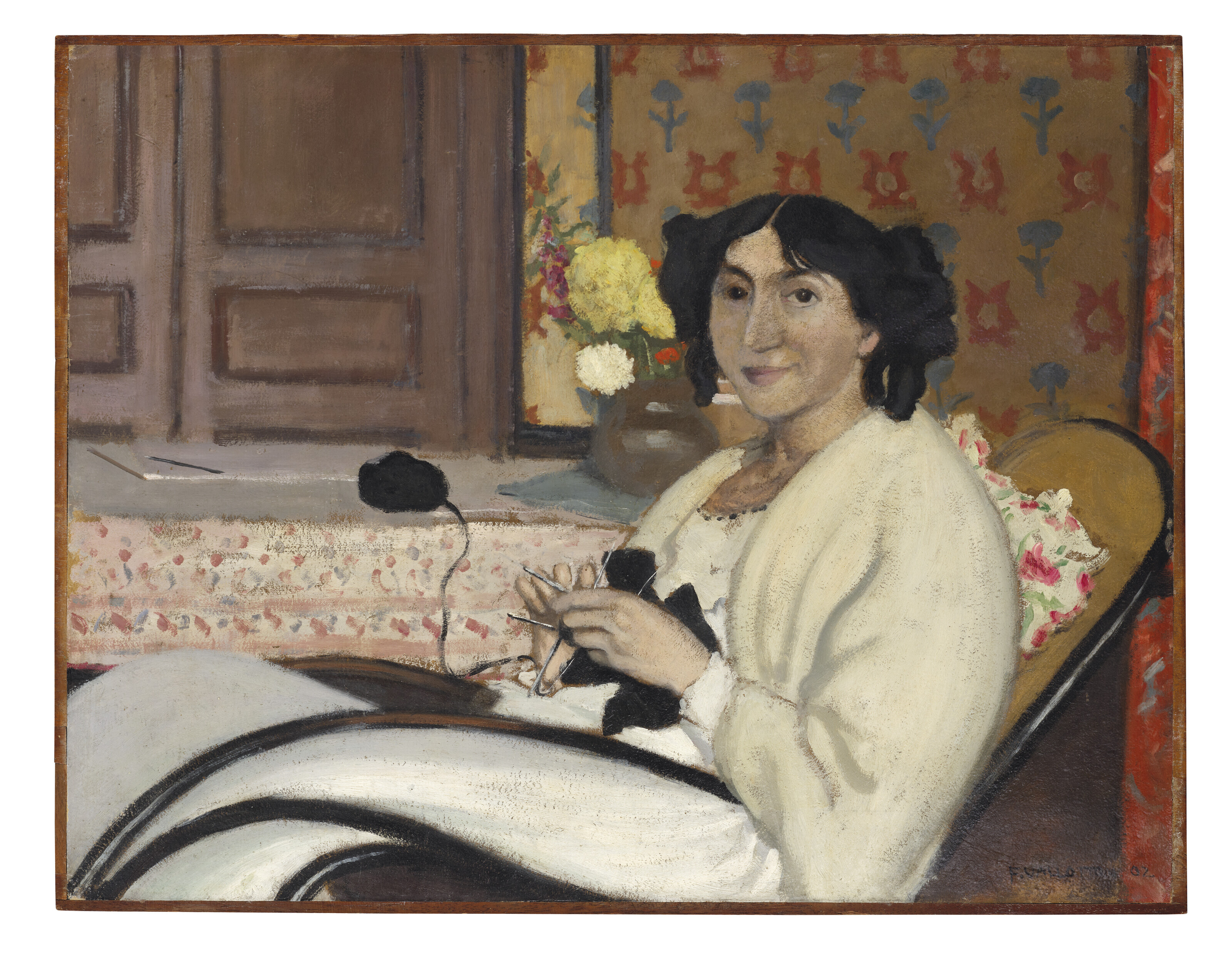Felix Vallotton — Габриэль Валлоттон позирует в кресле-качалке, изображение 2