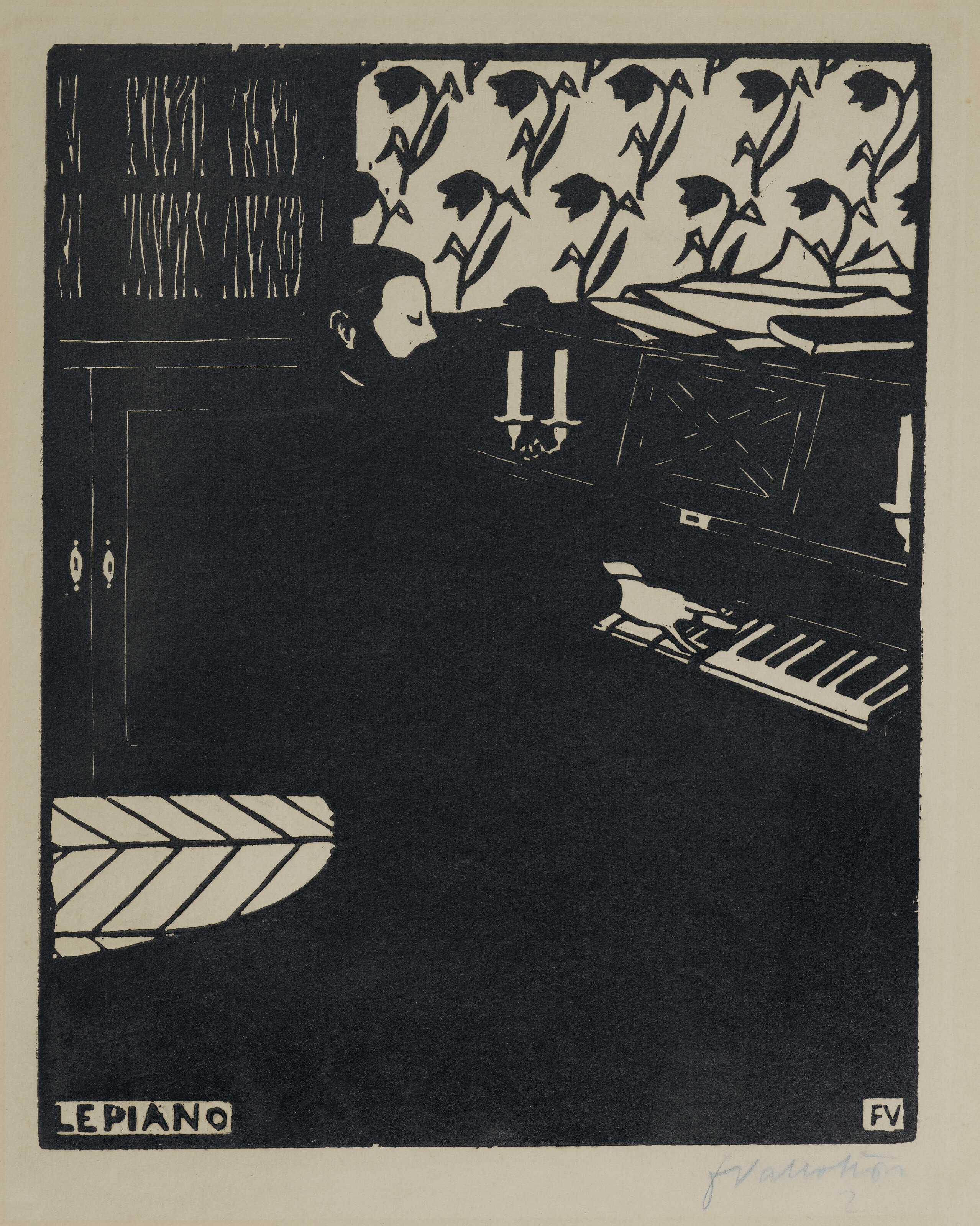 Felix Vallotton — Le Piano, из "Музыкальных инструментов"