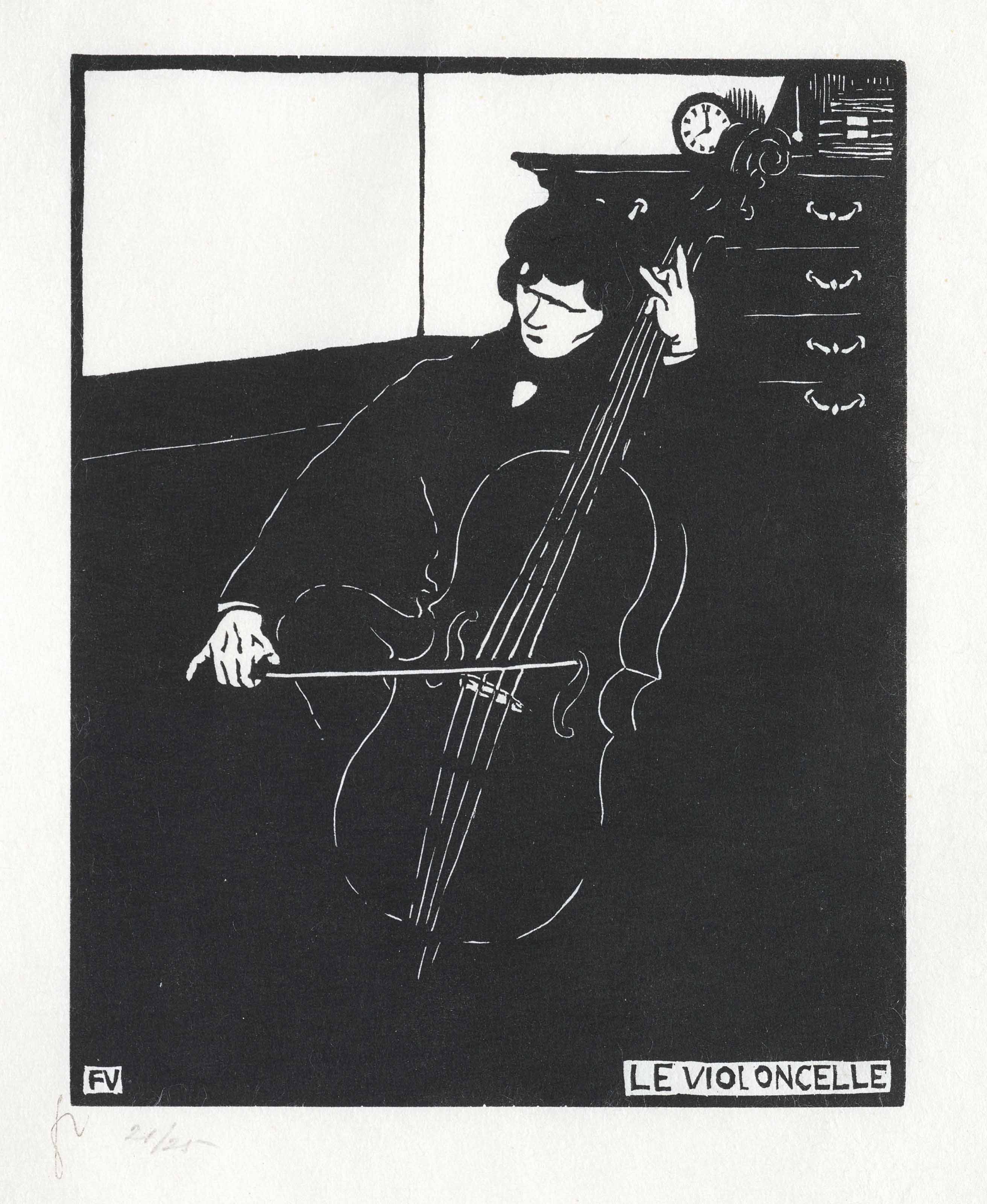 Felix Vallotton — Виолончель (Музыкальные инструменты I), 1896
