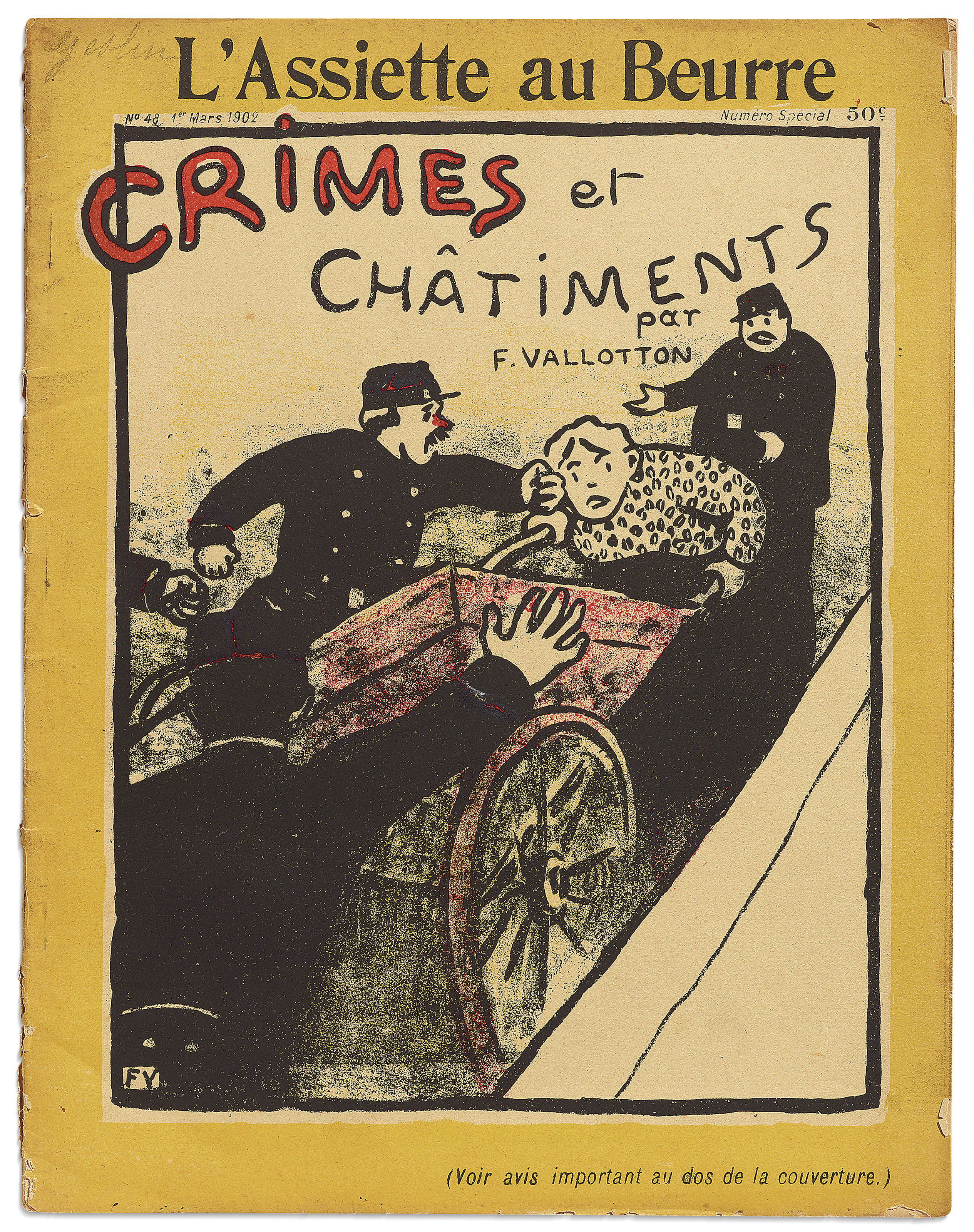 Felix Vallotton — "Преступления и возмездие", 1901, публикация в сборнике показаний к судебному разбирательству, 1 марта 1902