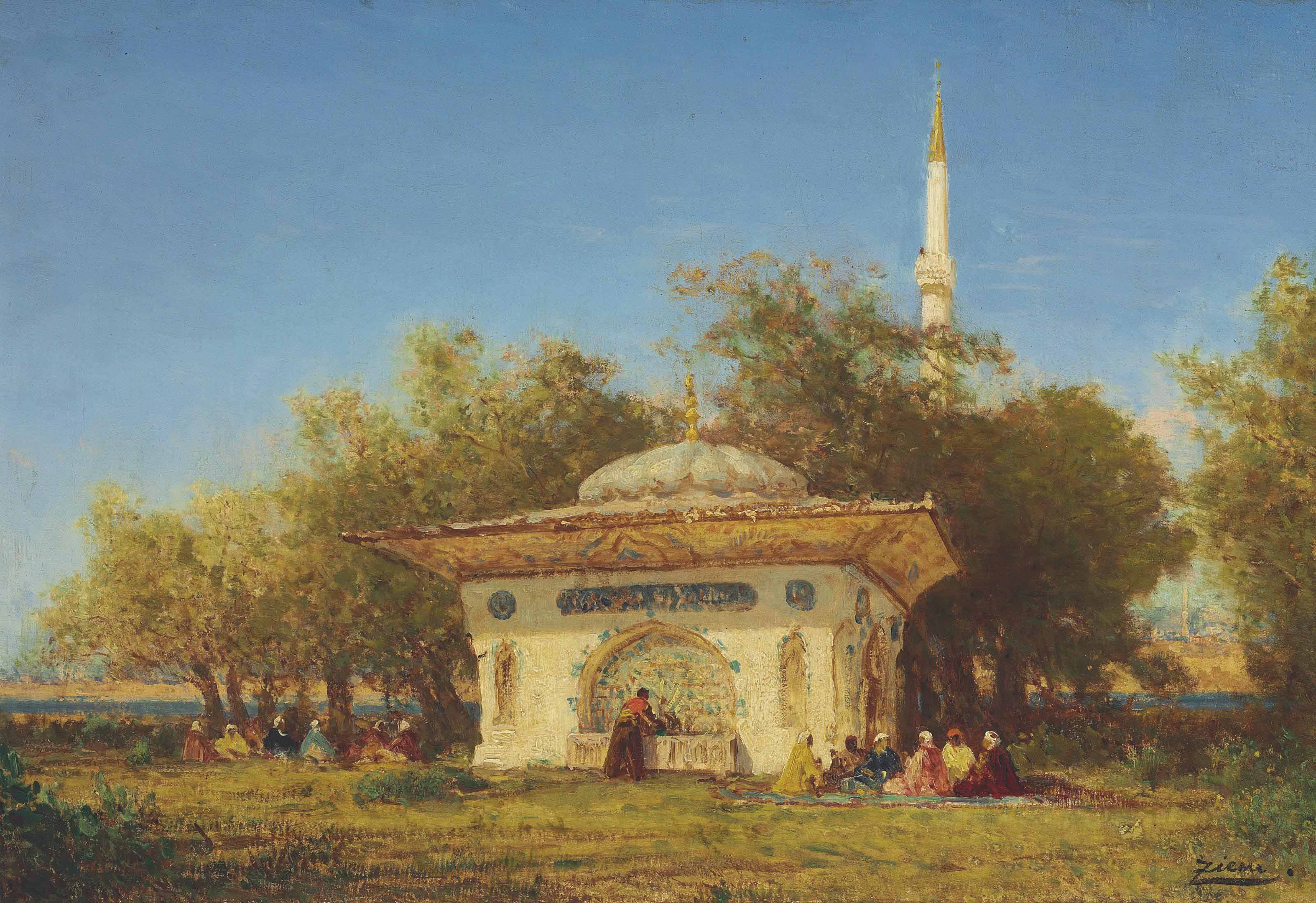 Felix Ziem — Лафонтен д'Амурат, окрестности Константинополя