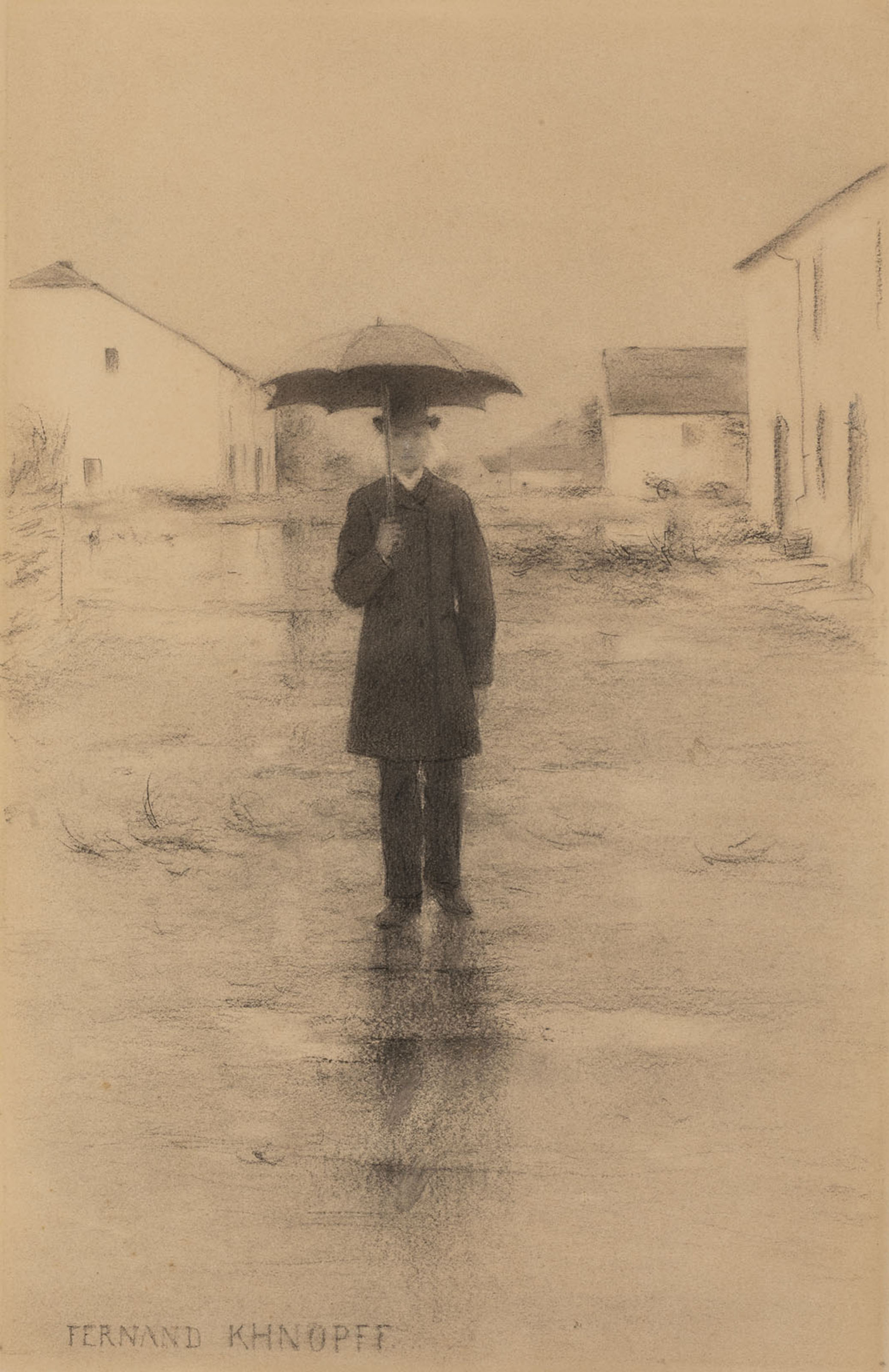 Fernand Khnopff — Генеральный прокурор, портрет Эдмона Пикара на параплане