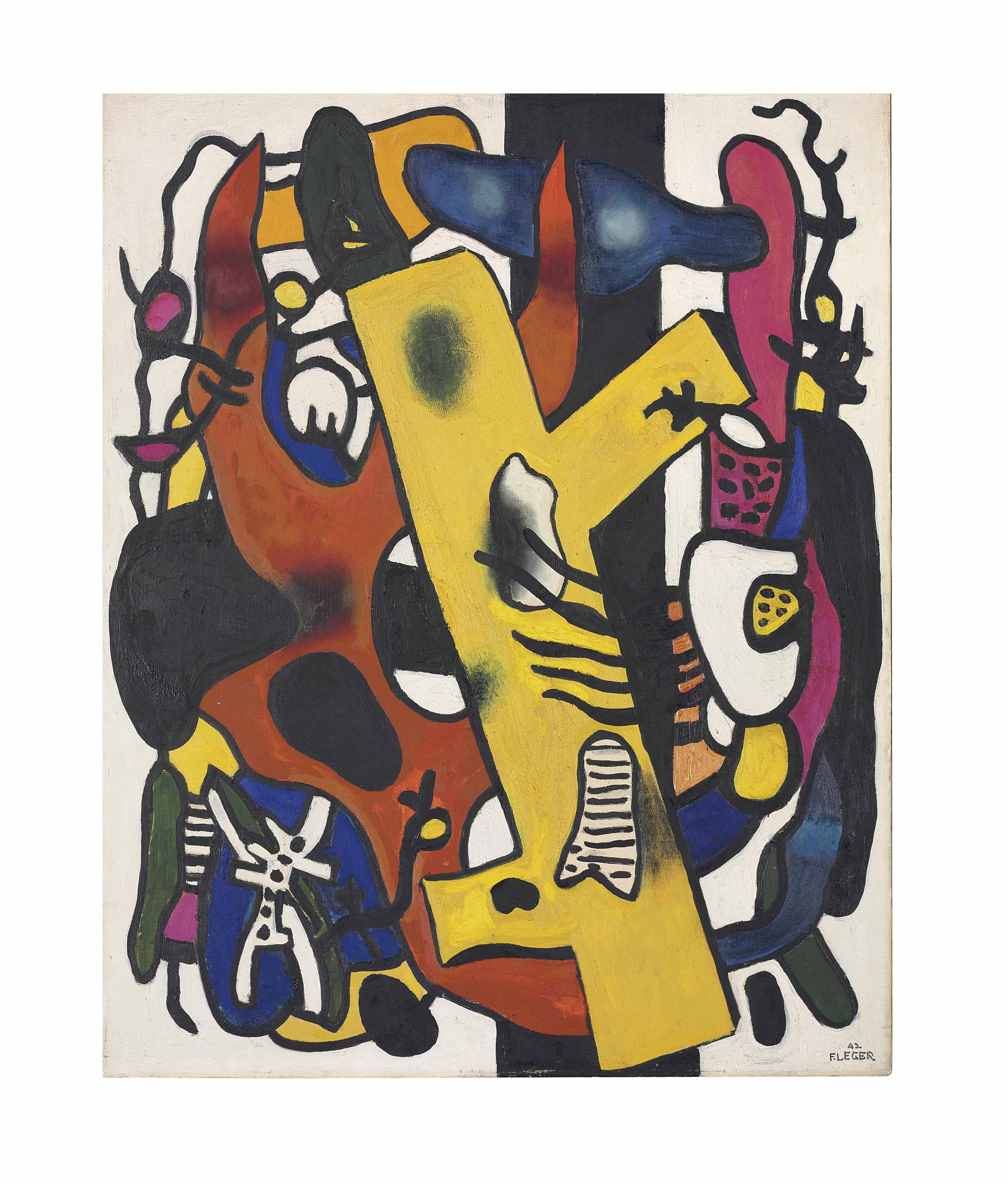 Fernand Léger — Композиция в темноте и желтизне