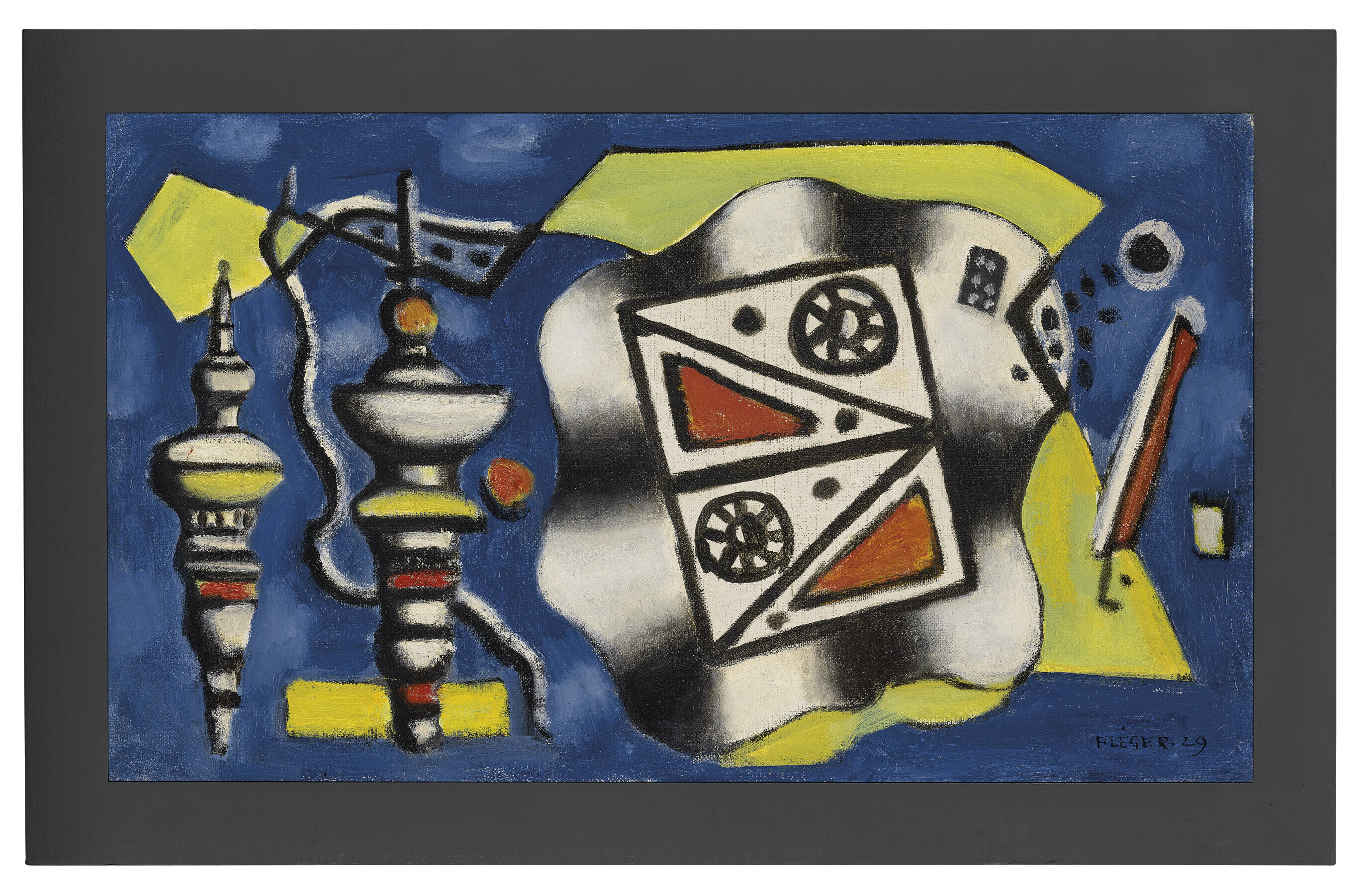 Fernand Léger — Композиция "sur fond bleu", изображение 2
