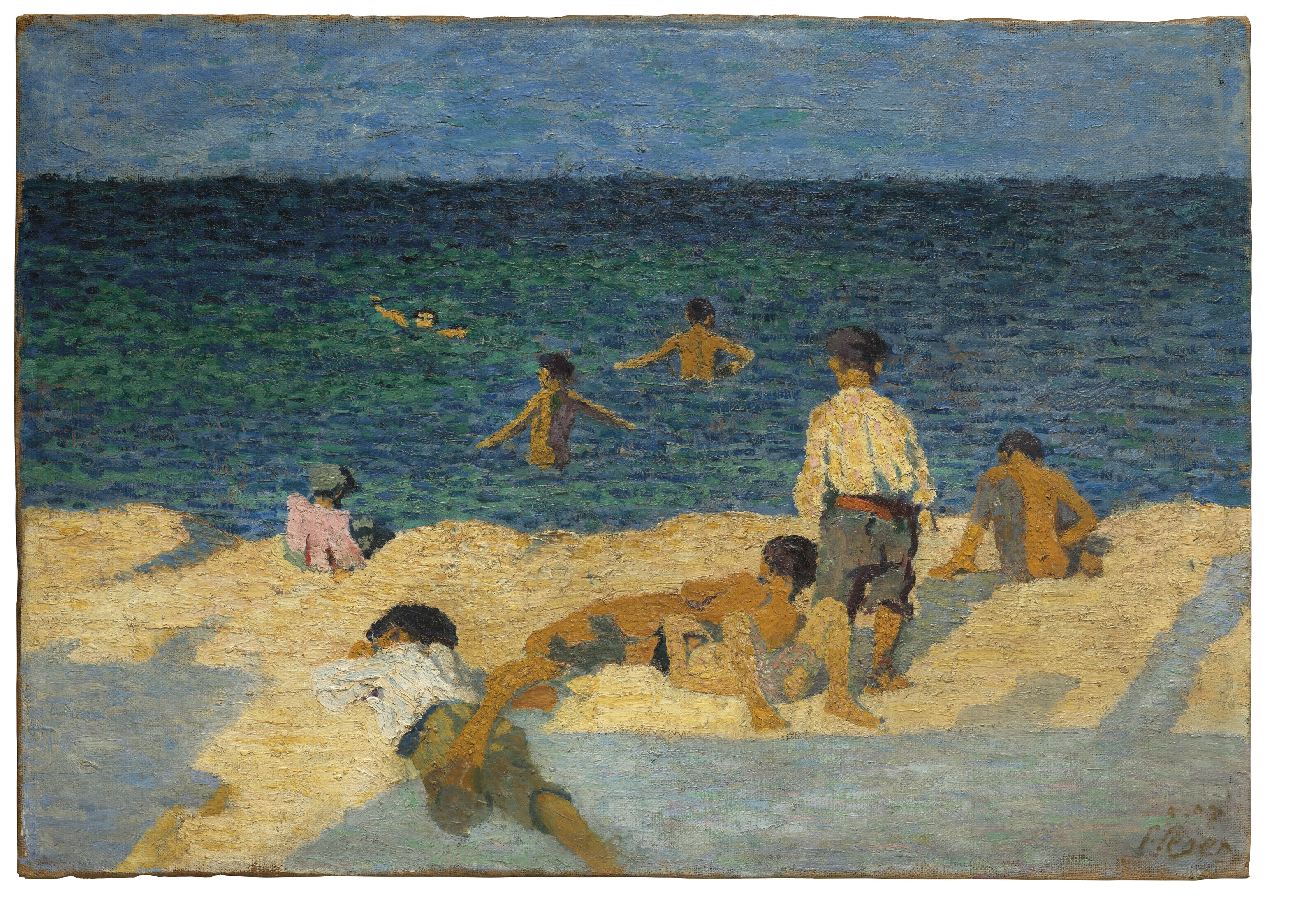 Fernand Léger — Мужчины у моря ( спереди ); Дома на Корсажном берегу ( сзади ), изображение 2