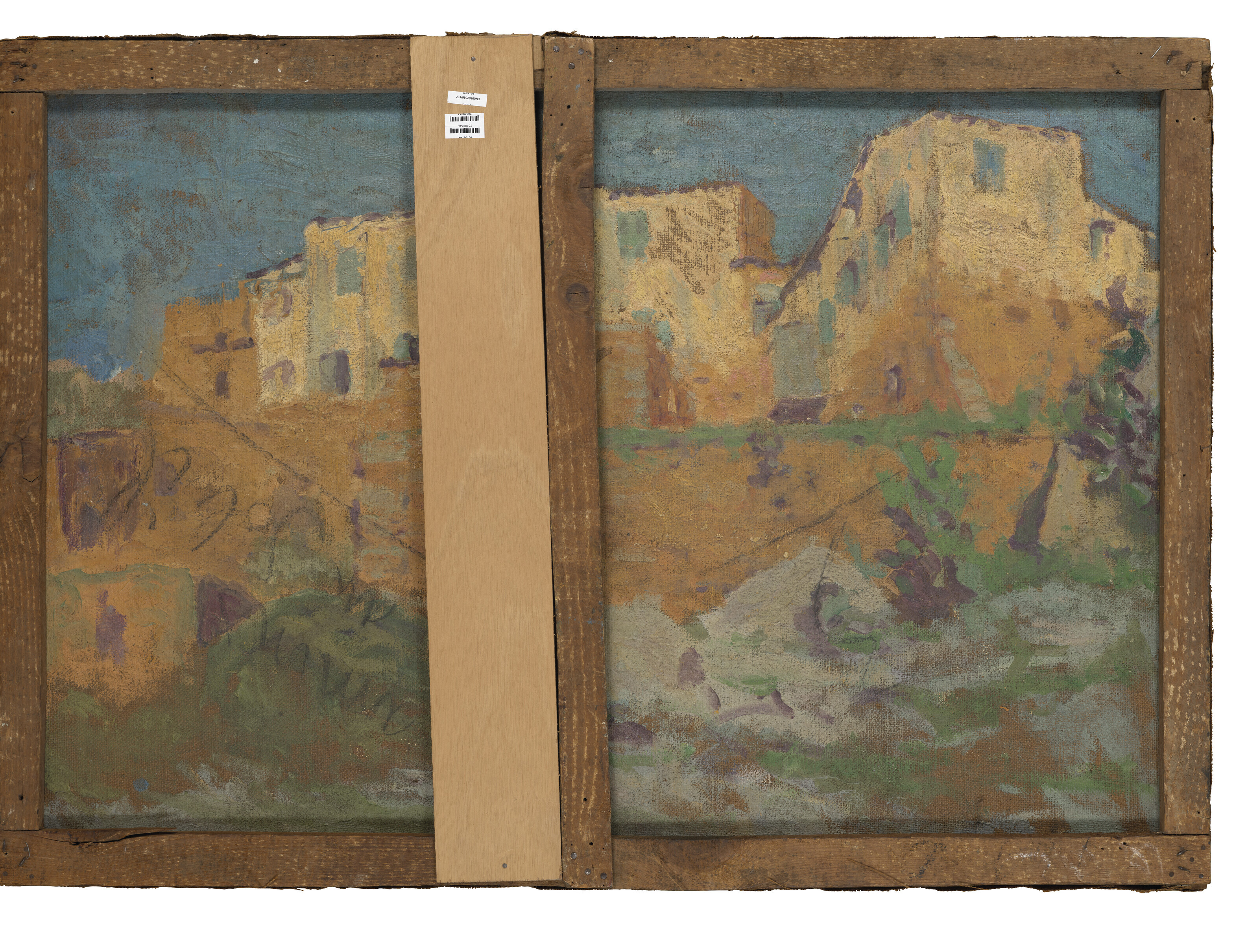 Fernand Léger — Мужчины у моря ( спереди ); Дома на Корсажном берегу ( сзади ), изображение 3