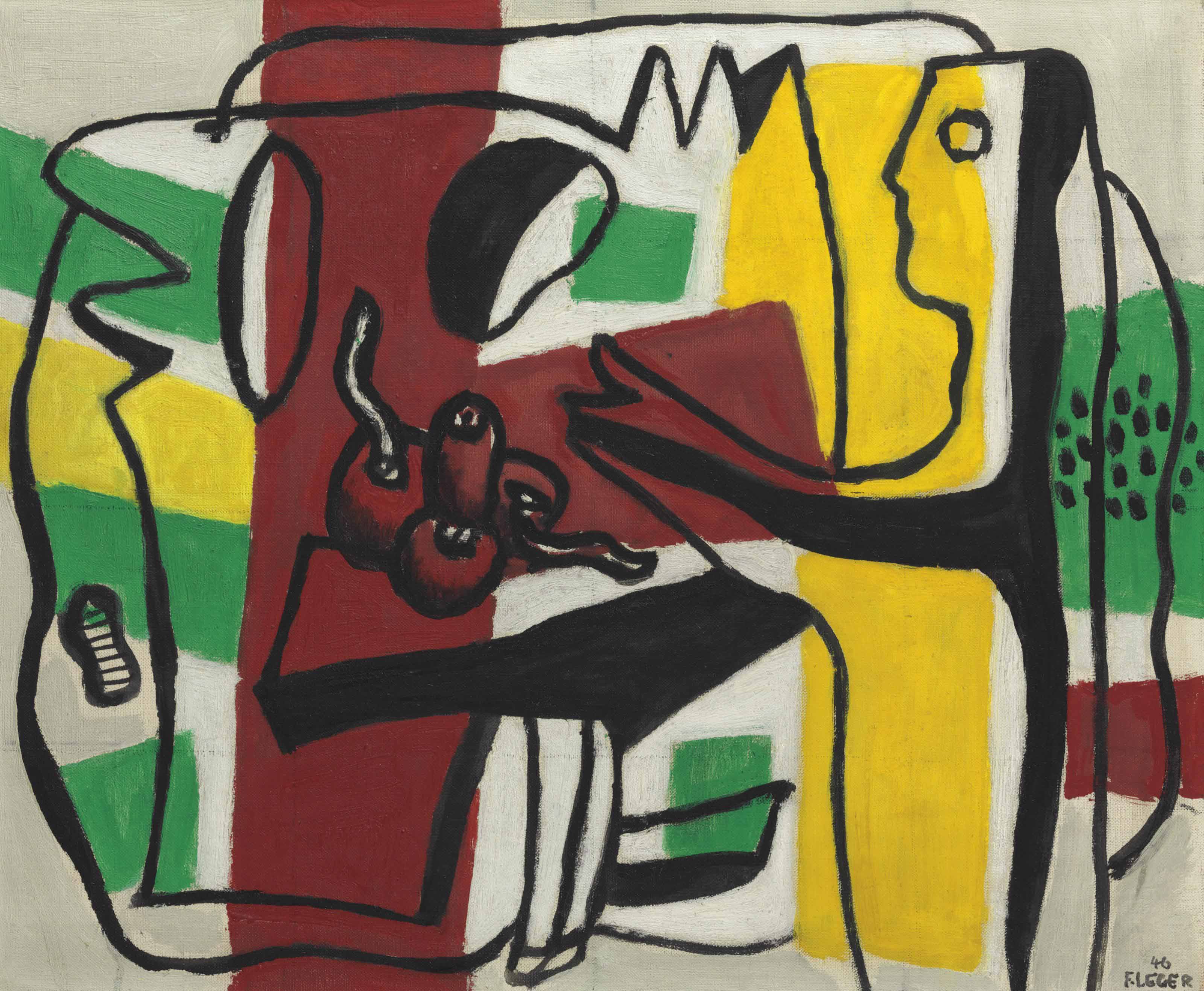 Fernand Léger — Композиция в красном и черном цвете, 1 сезон (Композиция в желтом и красном)