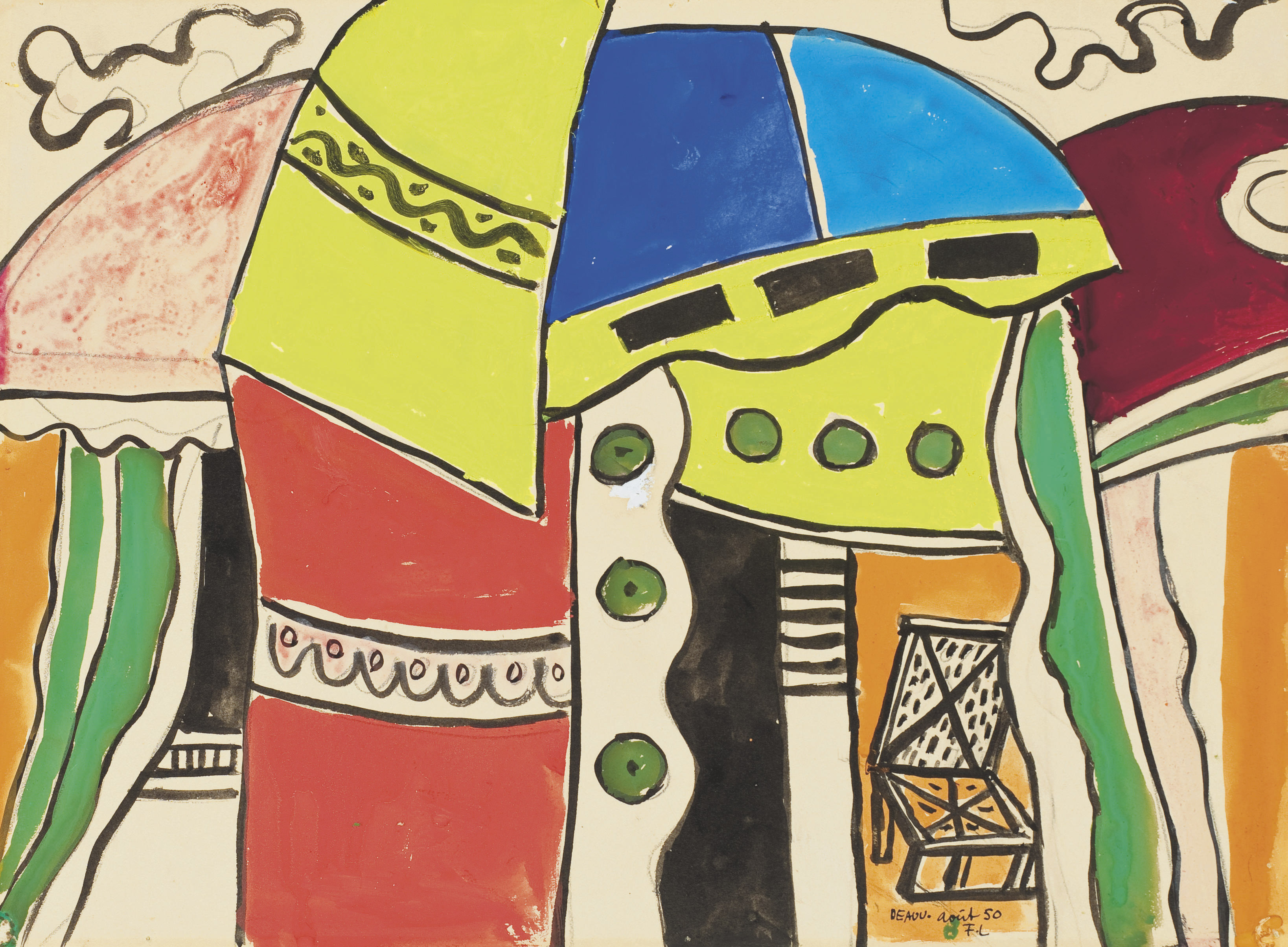 Fernand Léger — Шезлонг рядом с палаткой