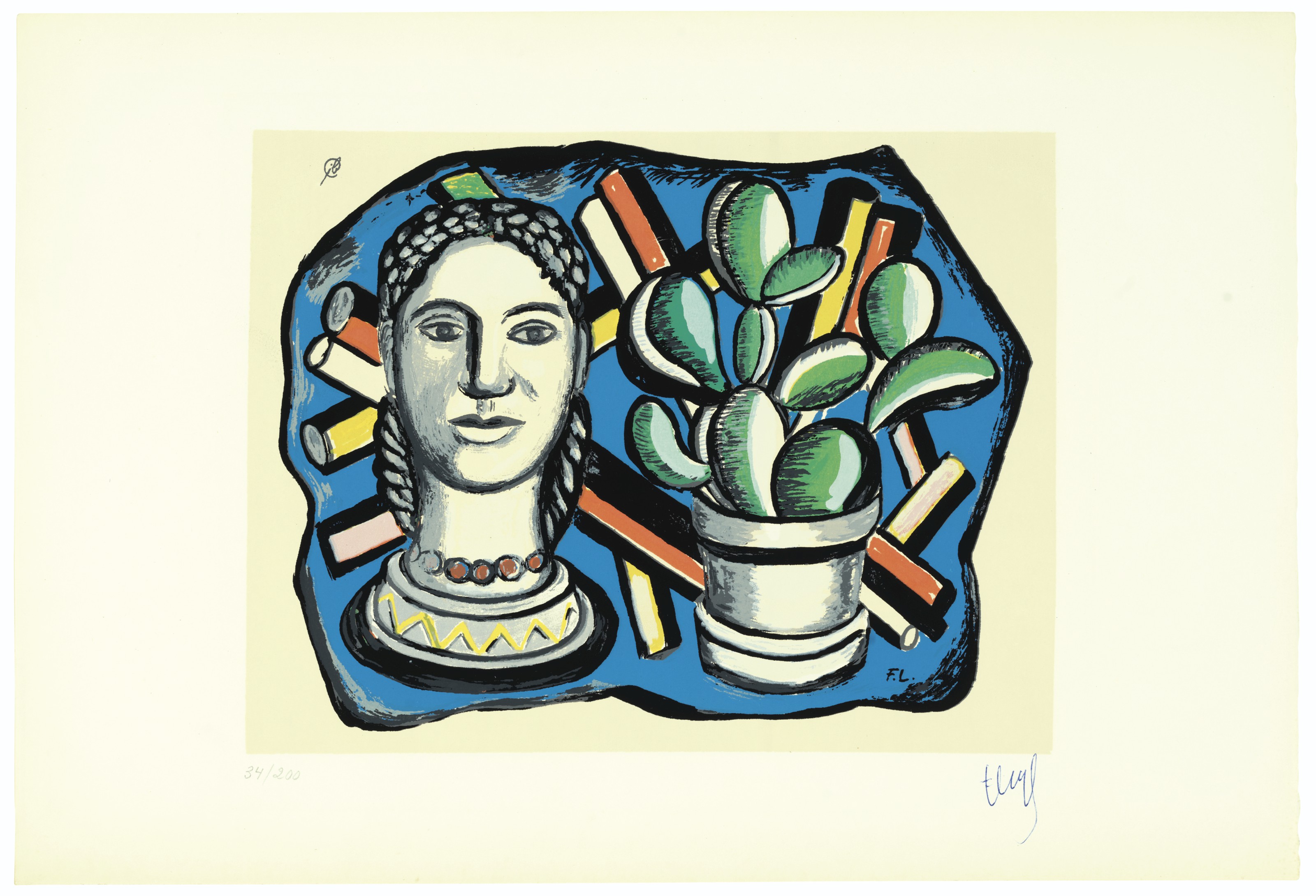 Fernand Léger — Альбом из 10 шелкографий : девять пластинок, изображение 3