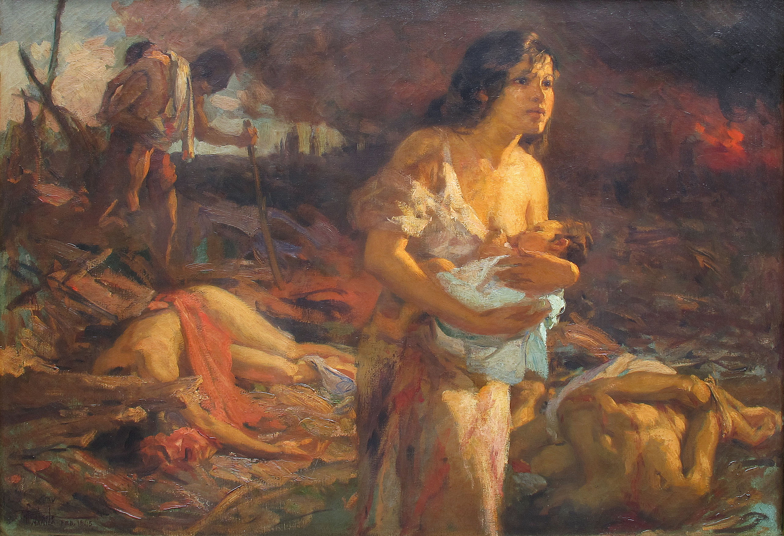 Fernando Amorsolo — Надежда в руинах Манилы