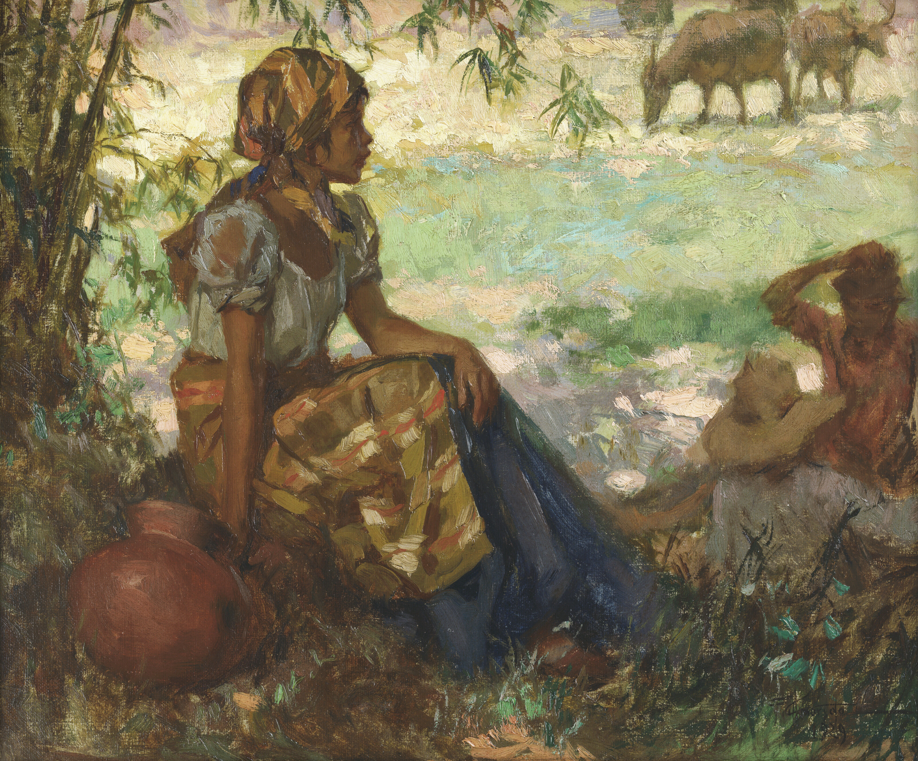 Fernando Amorsolo — Далаганг Букид (фермерша), изображение 1