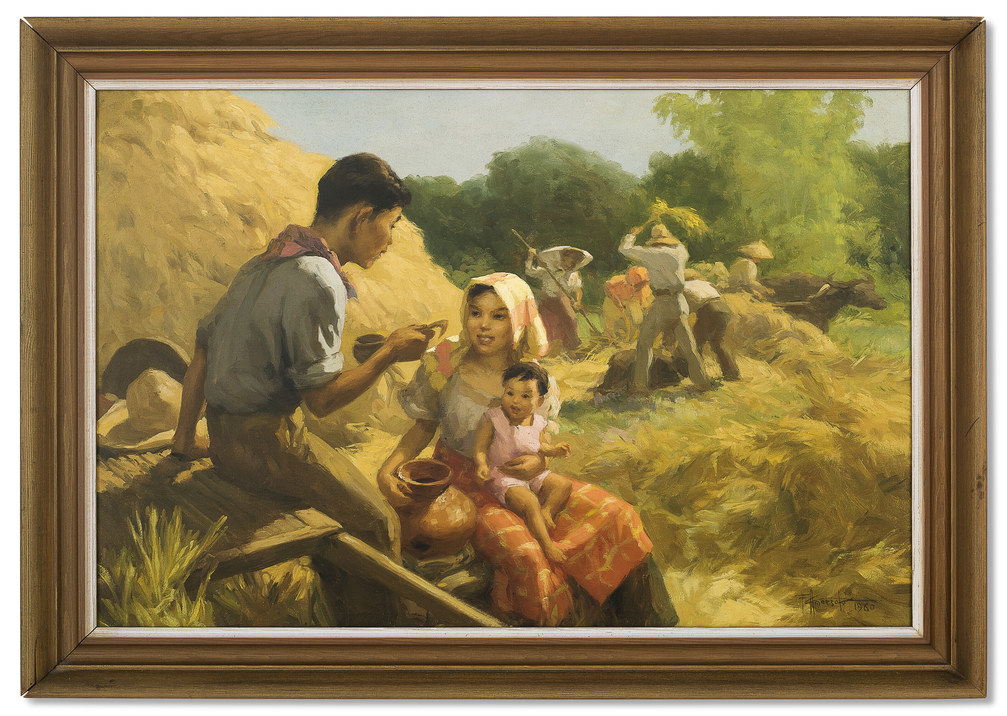 Fernando Amorsolo — Оторваться от сбора урожая, изображение 2