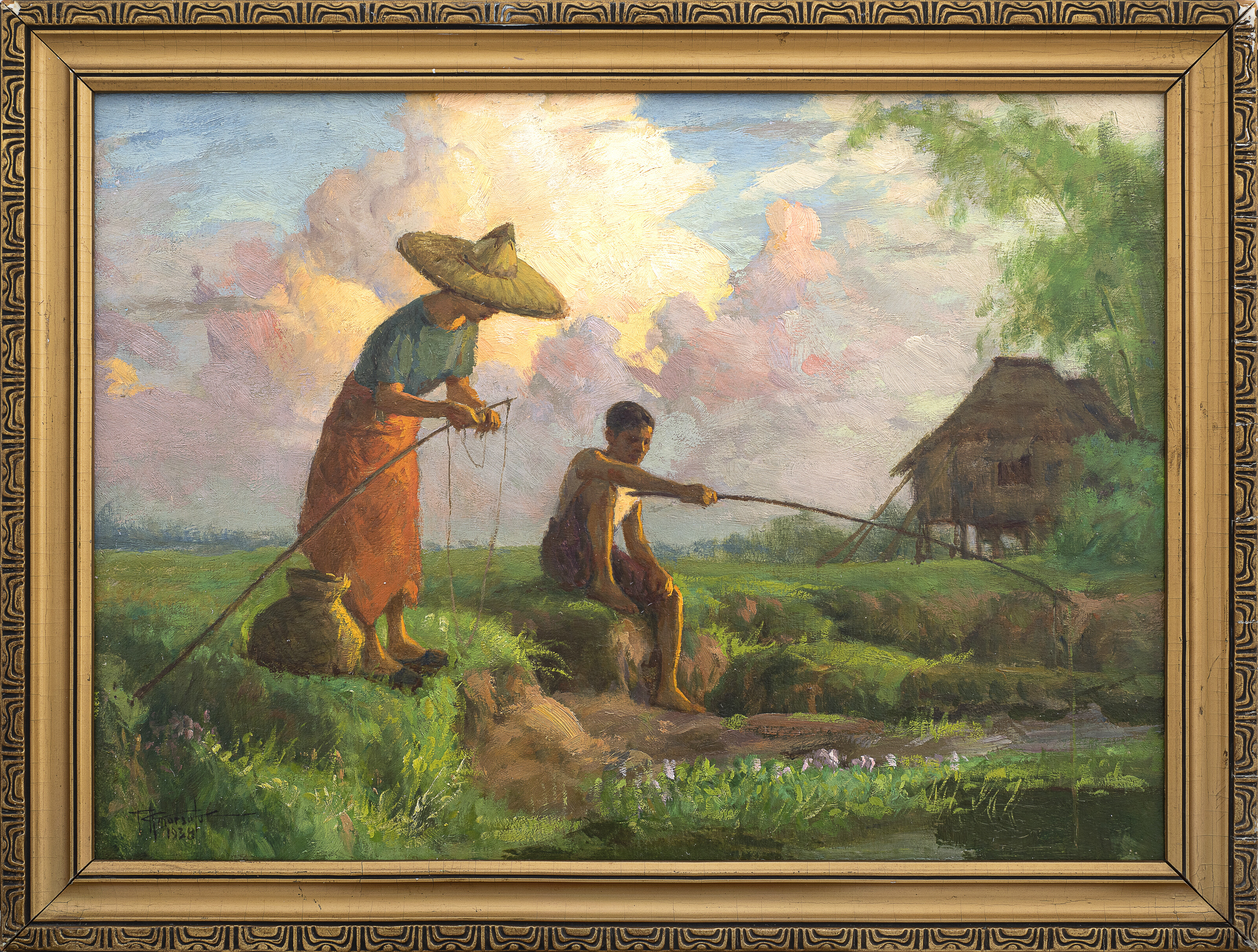 Fernando Amorsolo — Два рыбака, изображение 2
