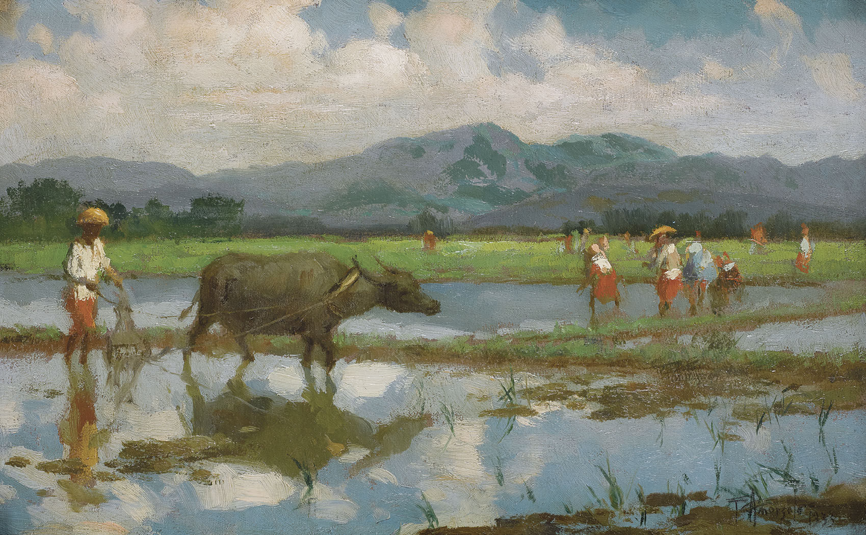 Fernando Amorsolo — Утро на рисовом поле