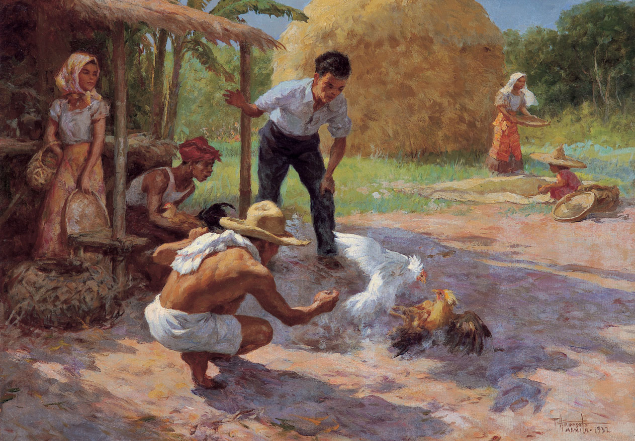Fernando Amorsolo — Деревенский петушиный бой